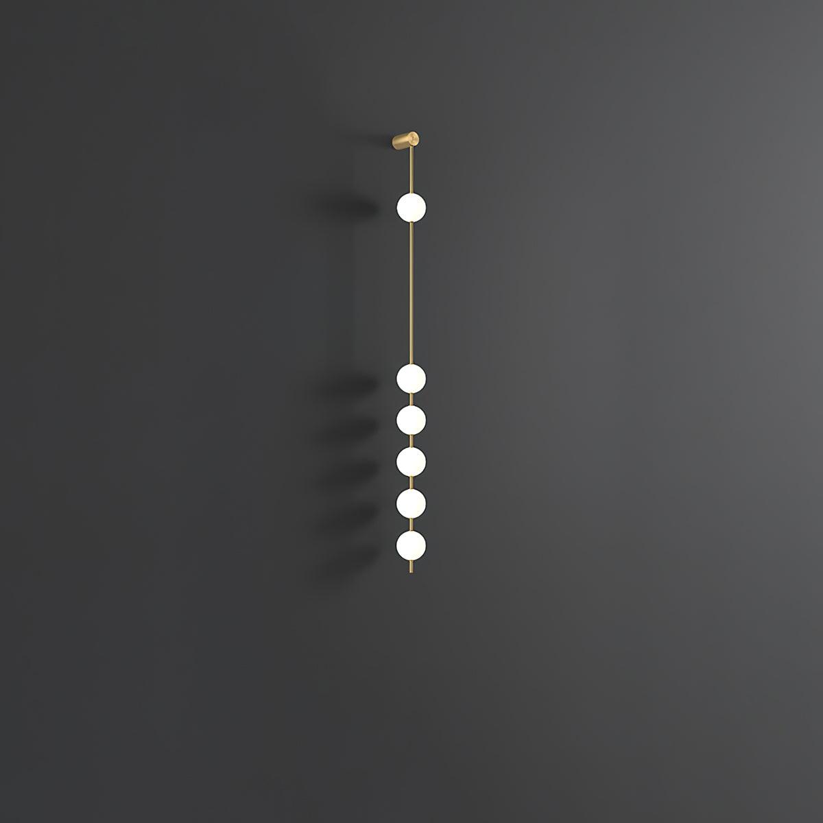 Lustra Wall Lamp Vertical Balls Brass - Letslighting