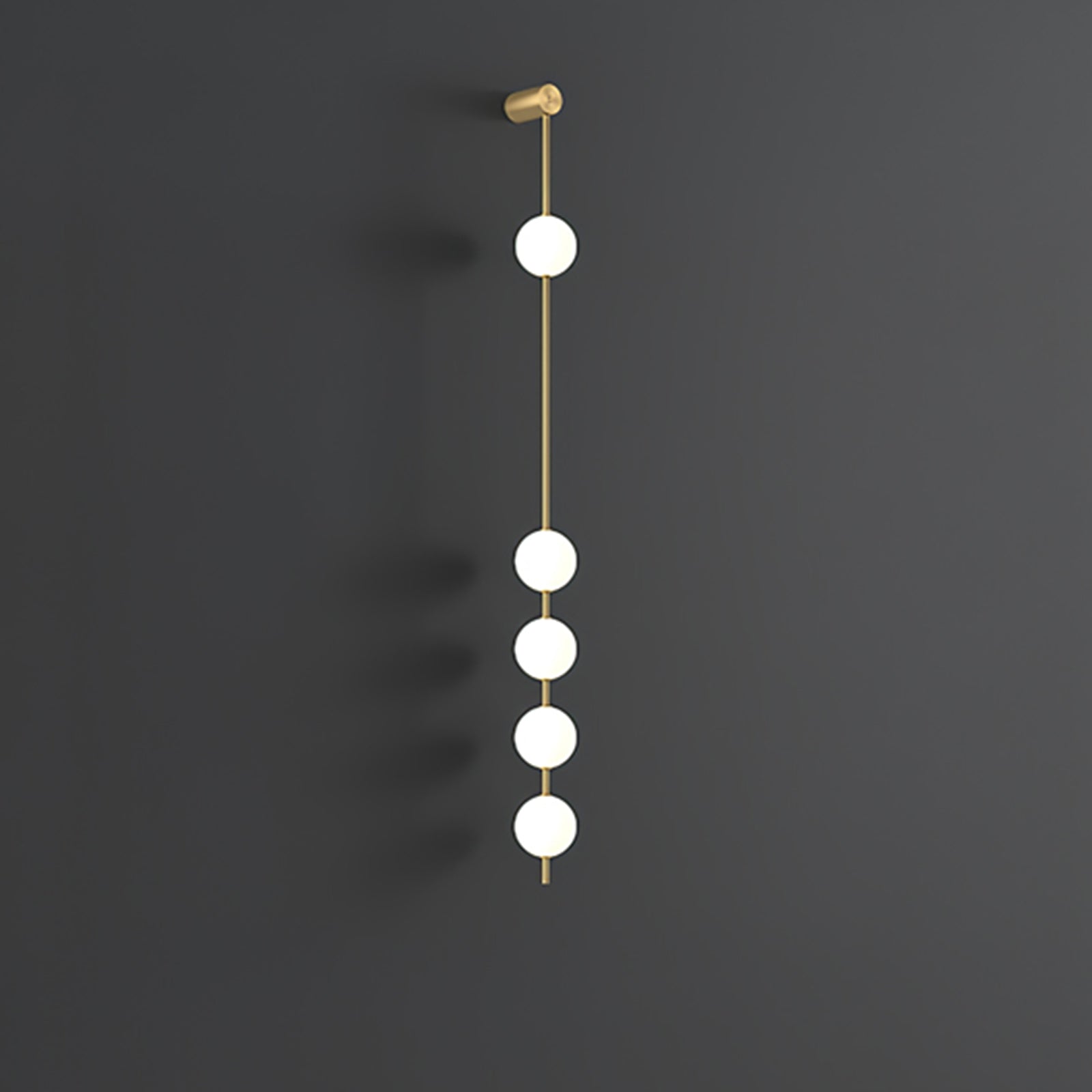 Lustra Wall Lamp Vertical Balls Brass - Letslighting