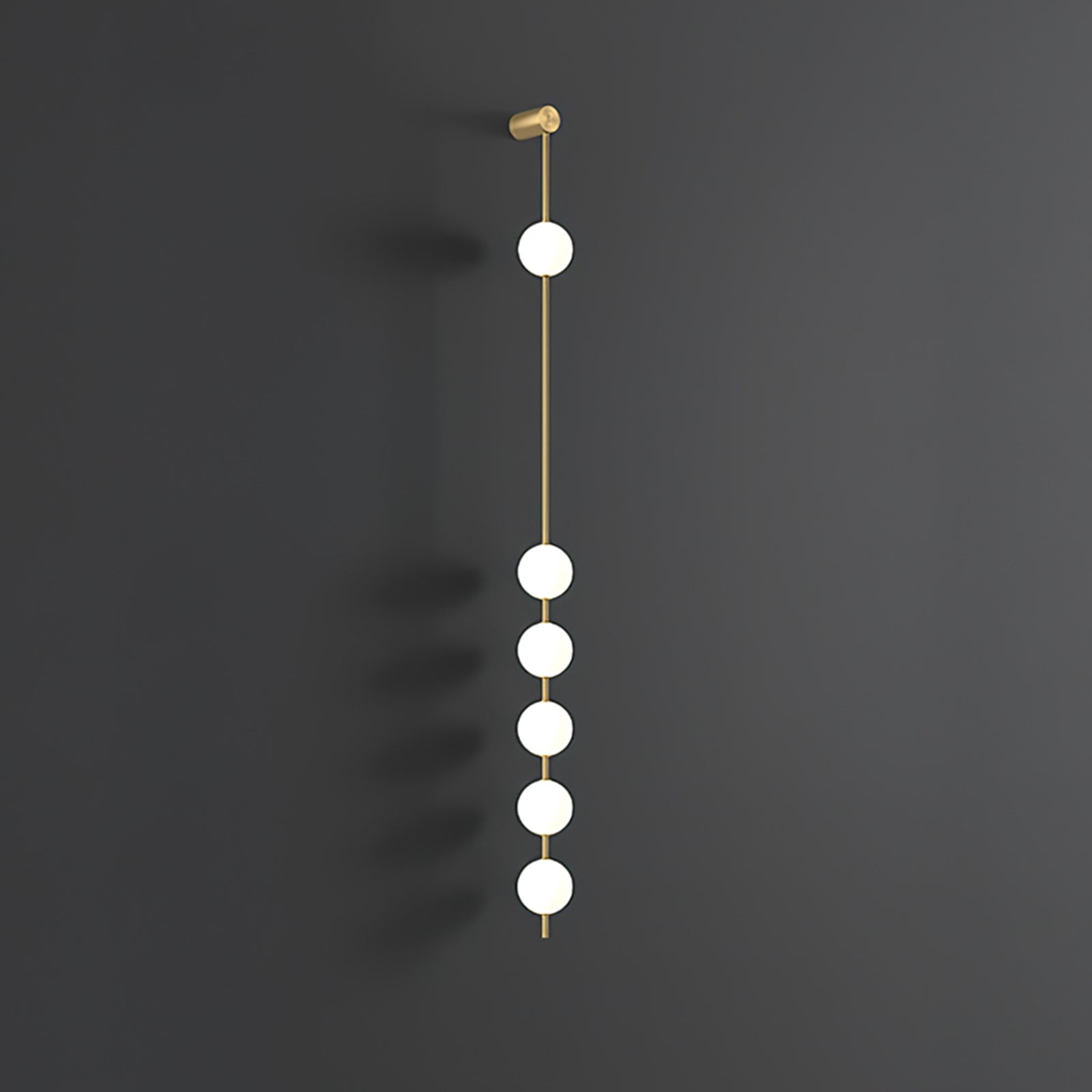 Lustra Wall Lamp Vertical Balls Brass - Letslighting