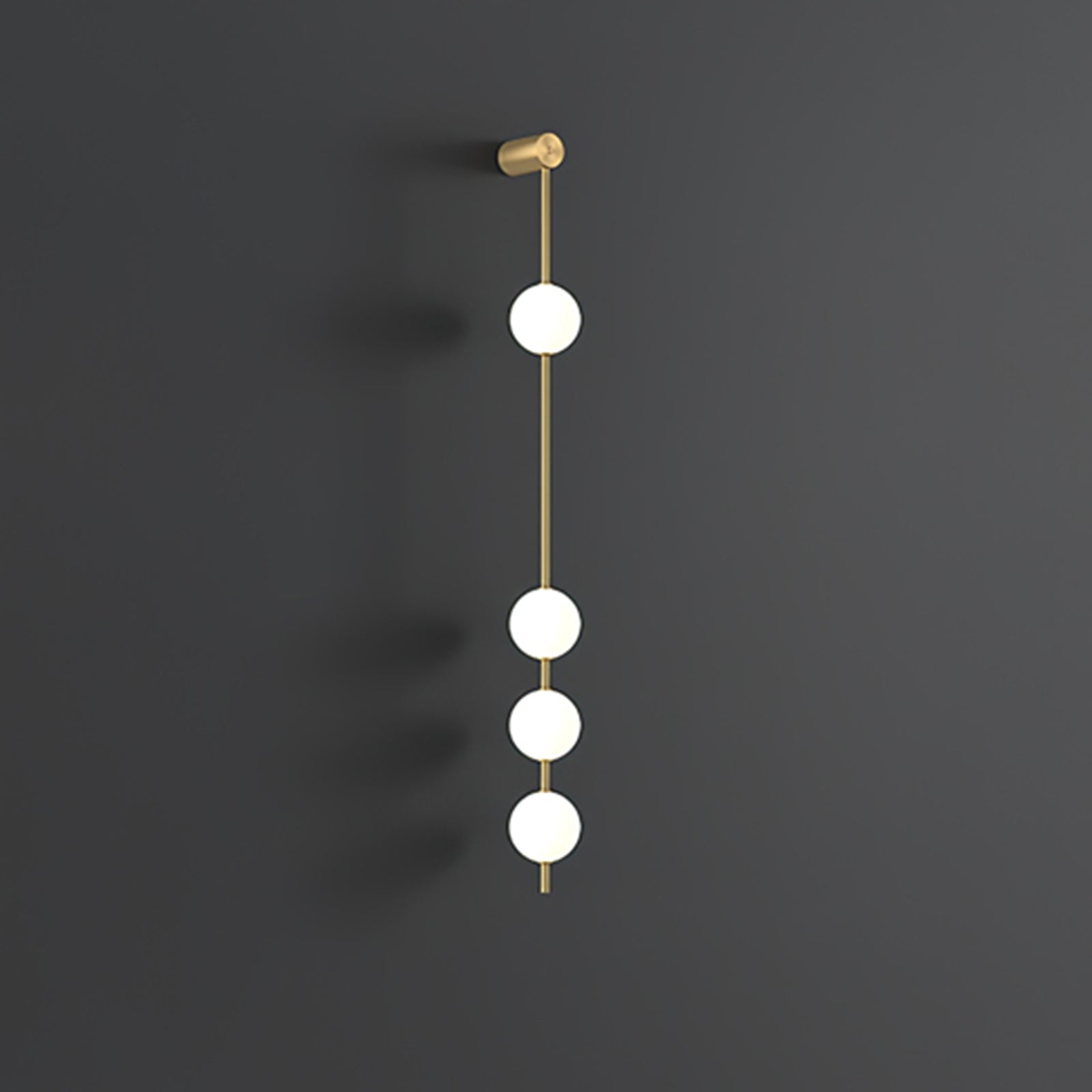 Lustra Wall Lamp Vertical Balls Brass - Letslighting