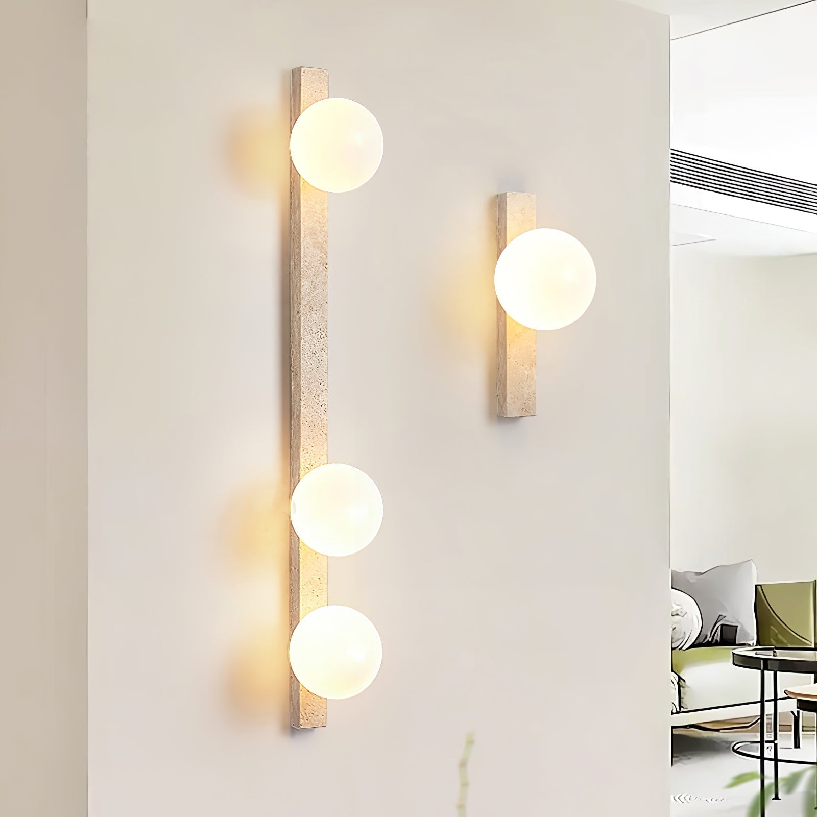 Zoshaira Travertine Wall Light - Letslighting