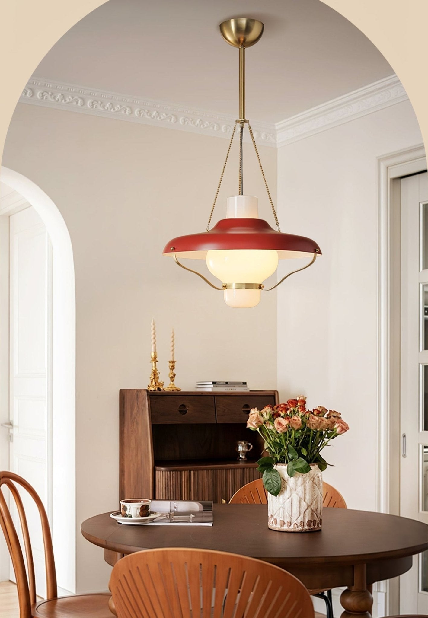 Vespara Modern Metal & Glass Pendant Light