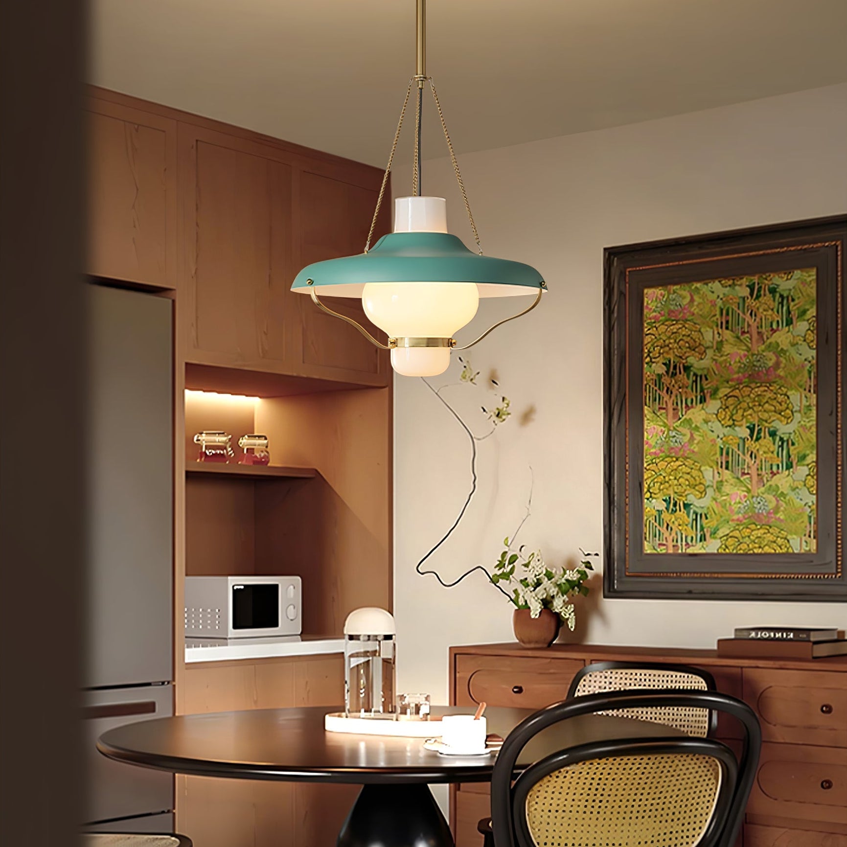 Vespara Modern Metal & Glass Pendant Light