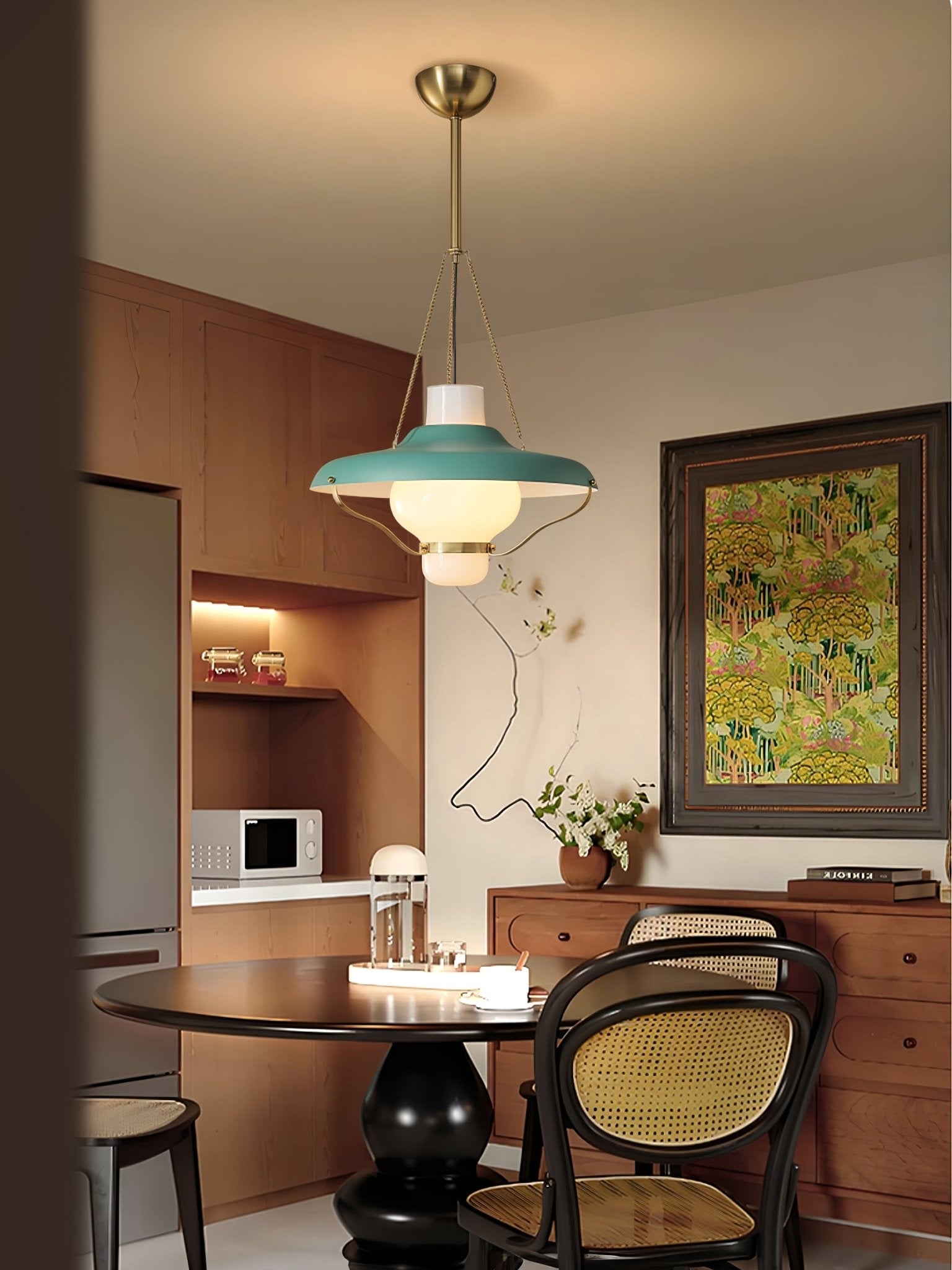 Vespara Modern Metal & Glass Pendant Light