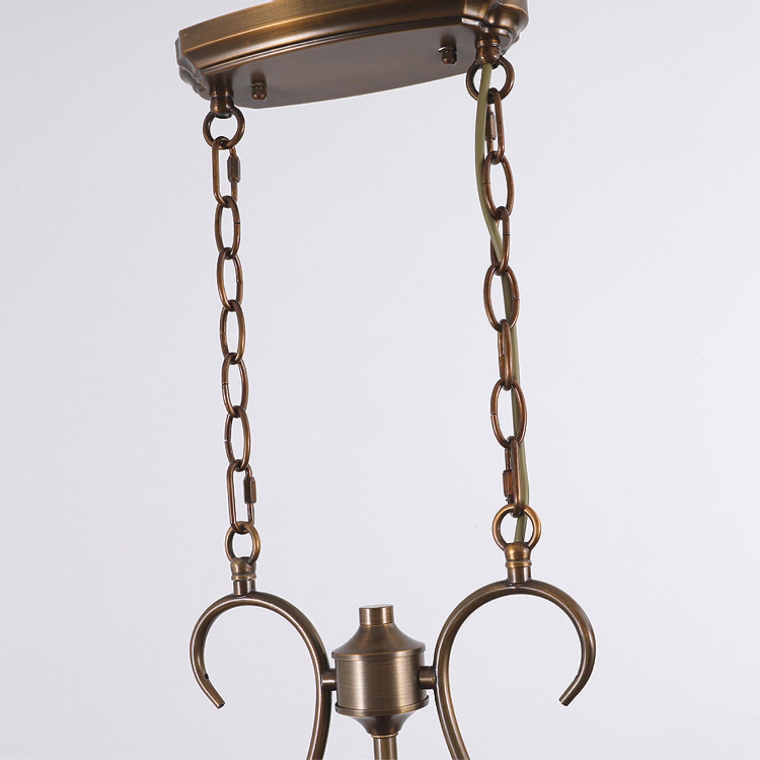 Aloror Vintage Industrial Island Brass Glass Pendant Lamp - Letslighting
