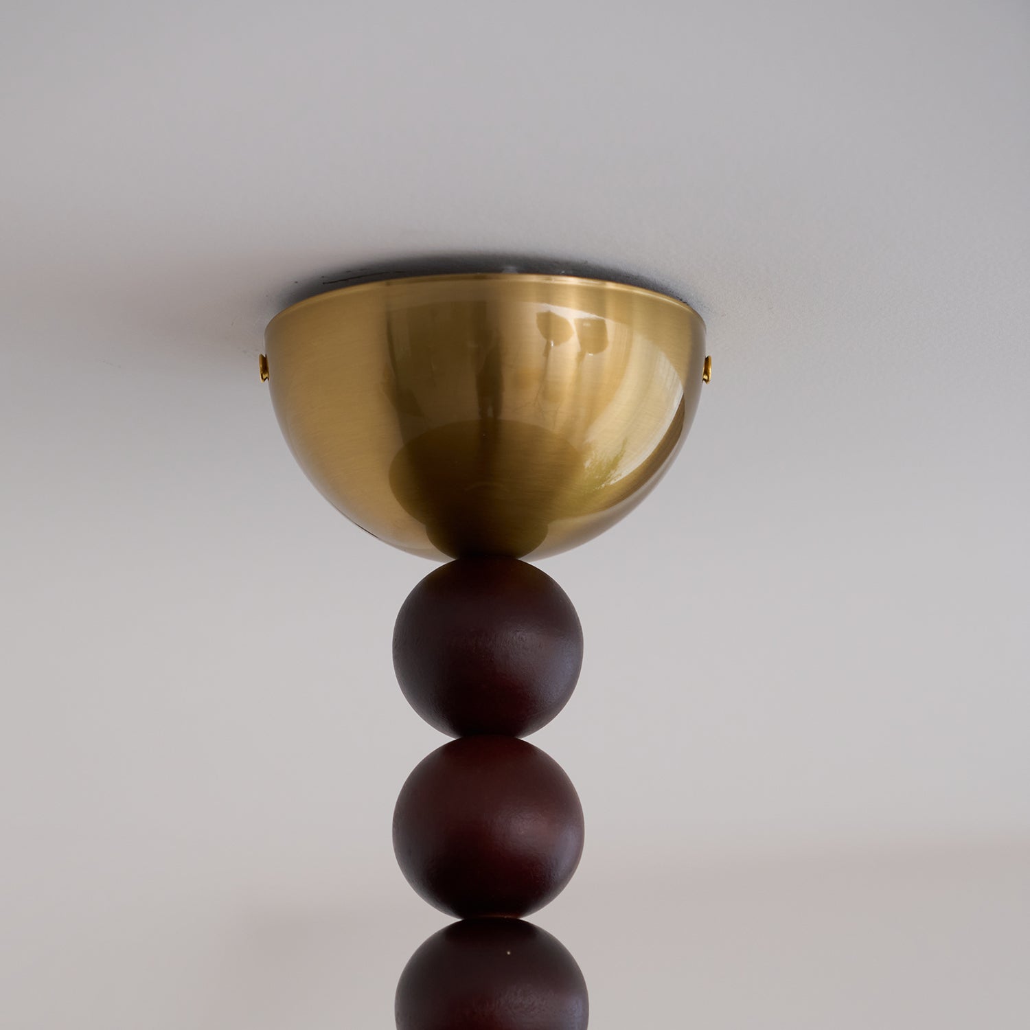 Muto Ceiling Light Walnut Color & White Imitation Alabaster