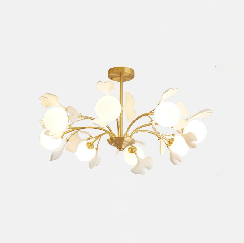 Capiz Gingko Glass Ball Chandelier - Letslighting
