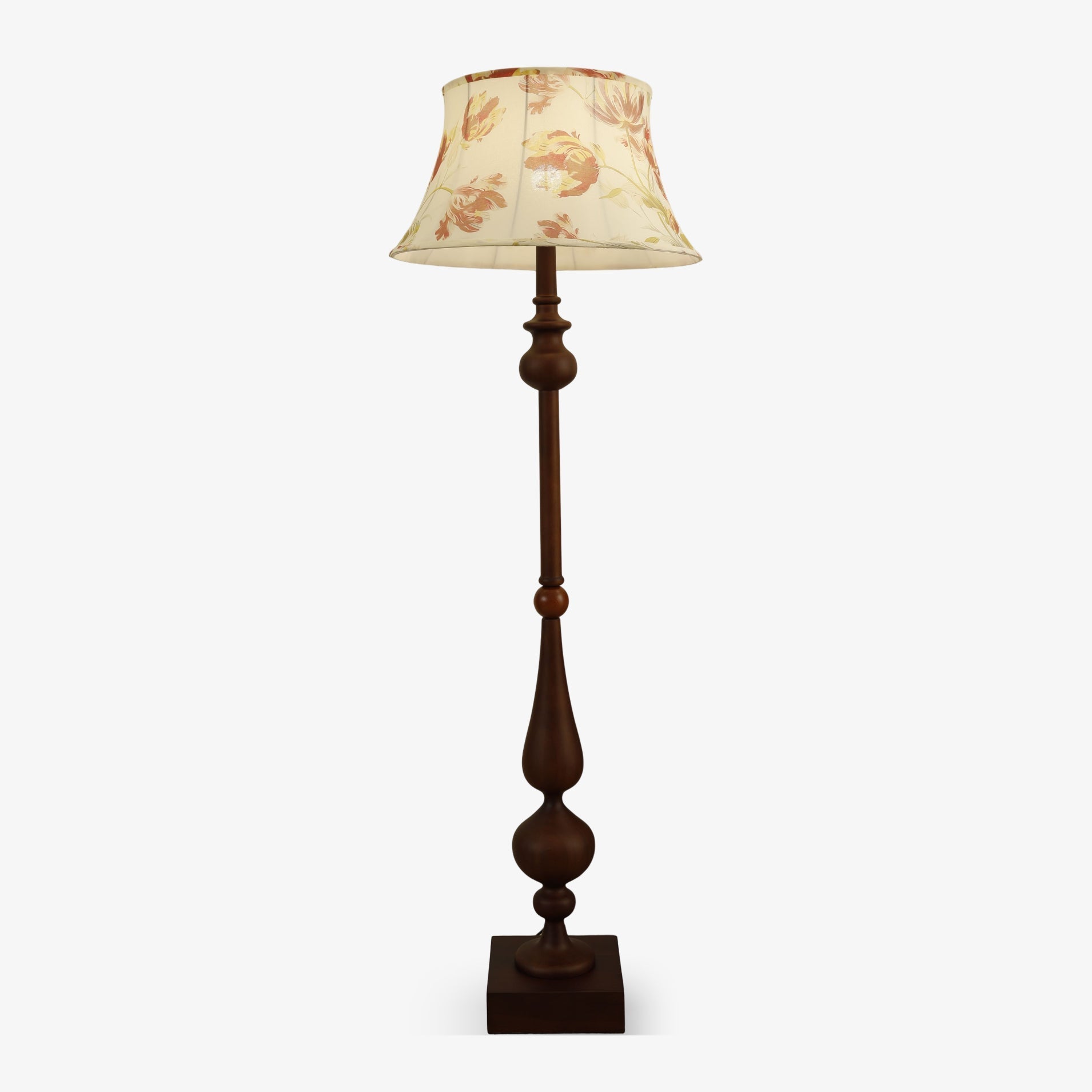 Floren Wood Fabric Classic Floor Lamp - Letslighting