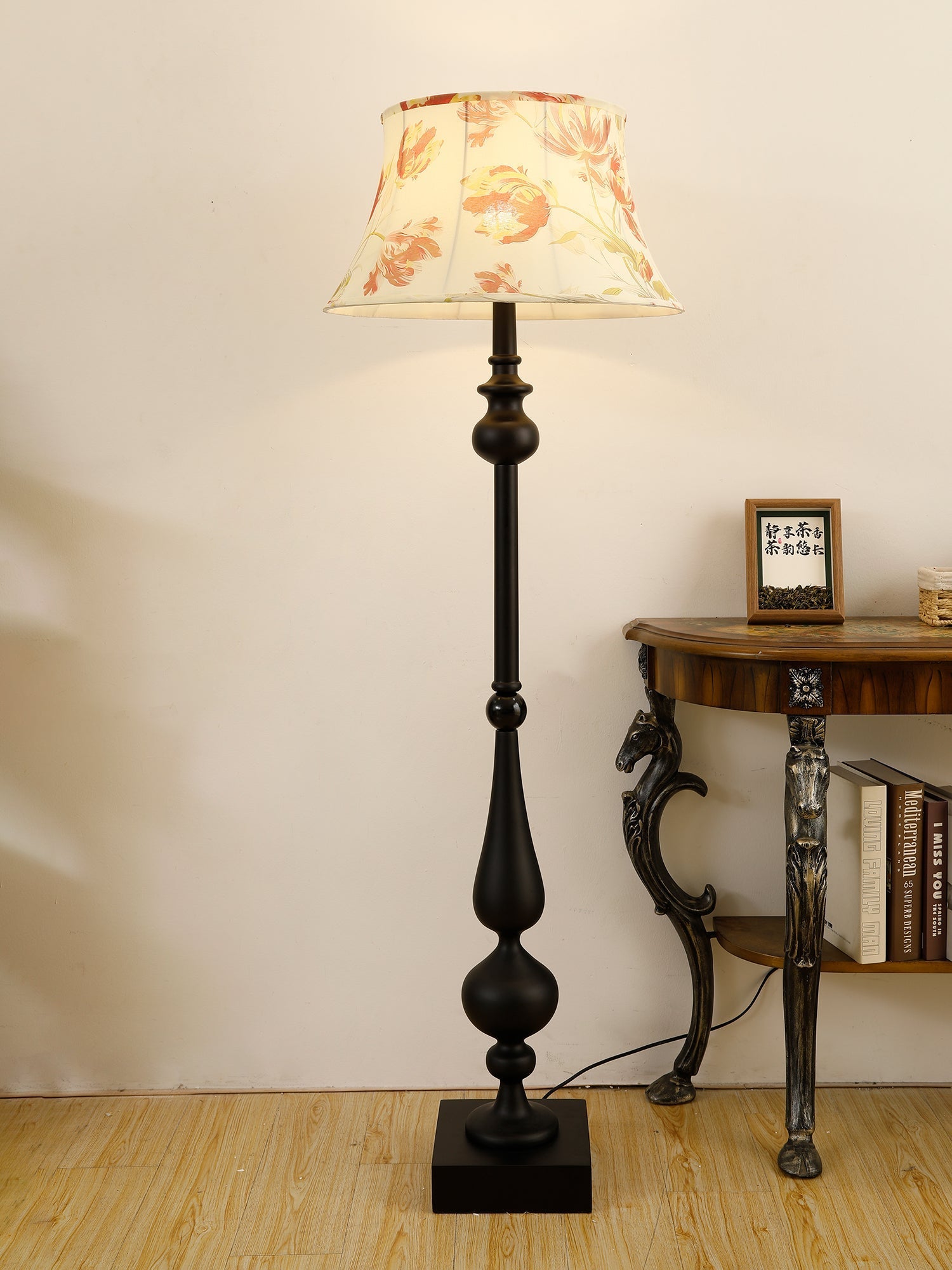 Floren Wood Fabric Classic Floor Lamp - Letslighting