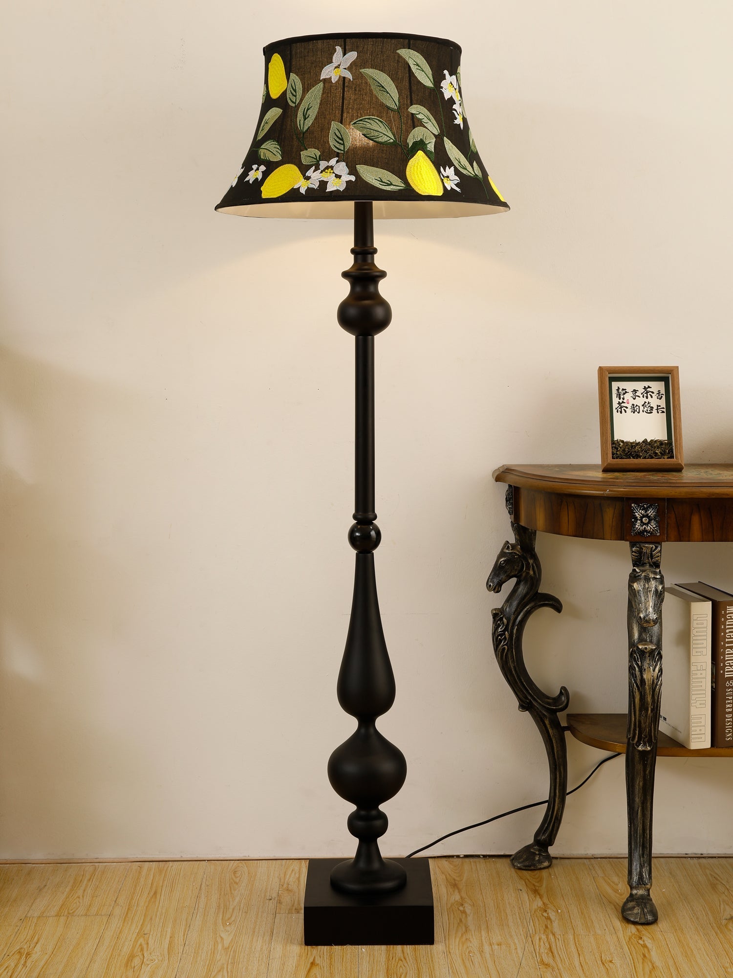 Floren Wood Fabric Classic Floor Lamp - Letslighting