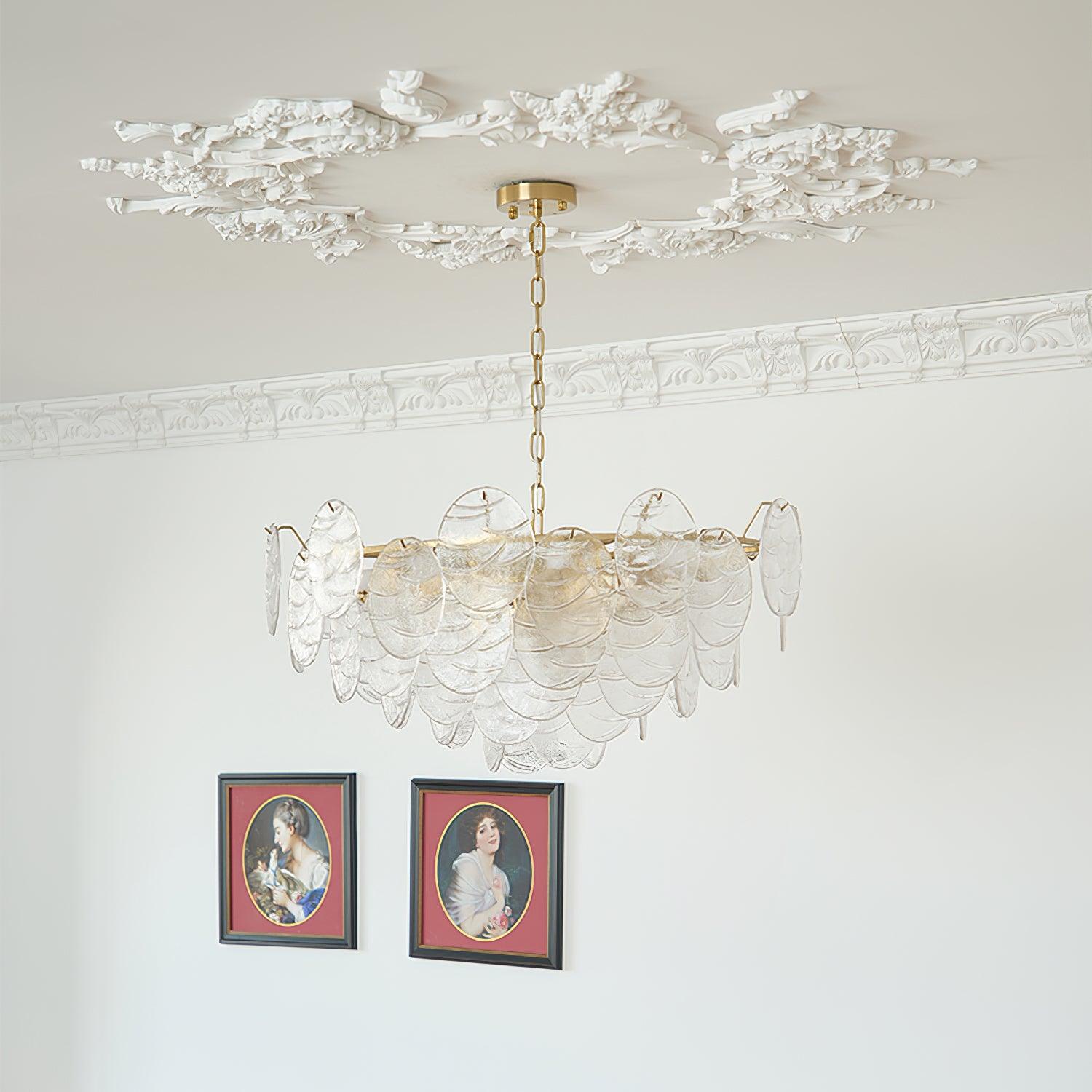 Leaf Vintage Glass Chandelier - Letslighting