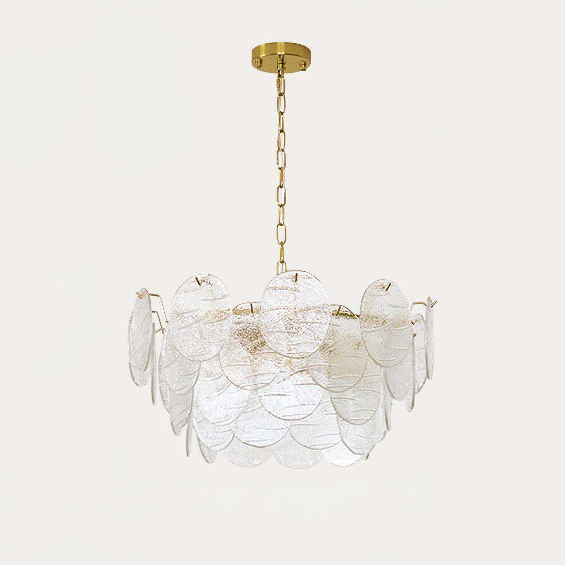 Chandelier Glass Discs Frame Gold Finish Victorian - Letslighting