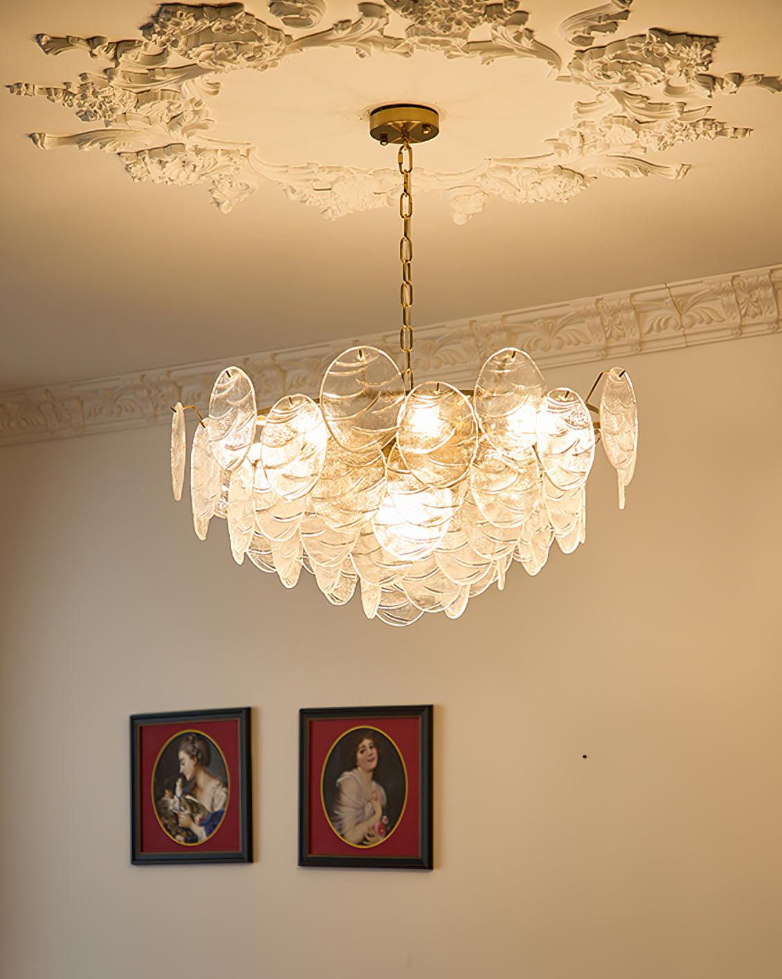 Leaf Vintage Glass Chandelier - Letslighting
