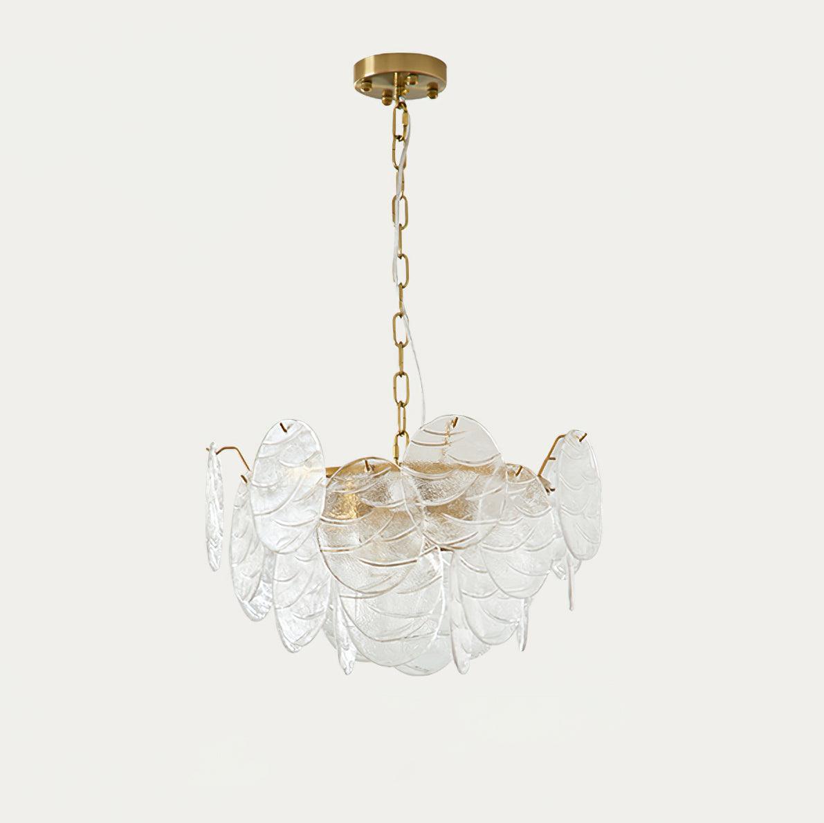 Chandelier Glass Discs Frame Gold Finish Victorian - Letslighting