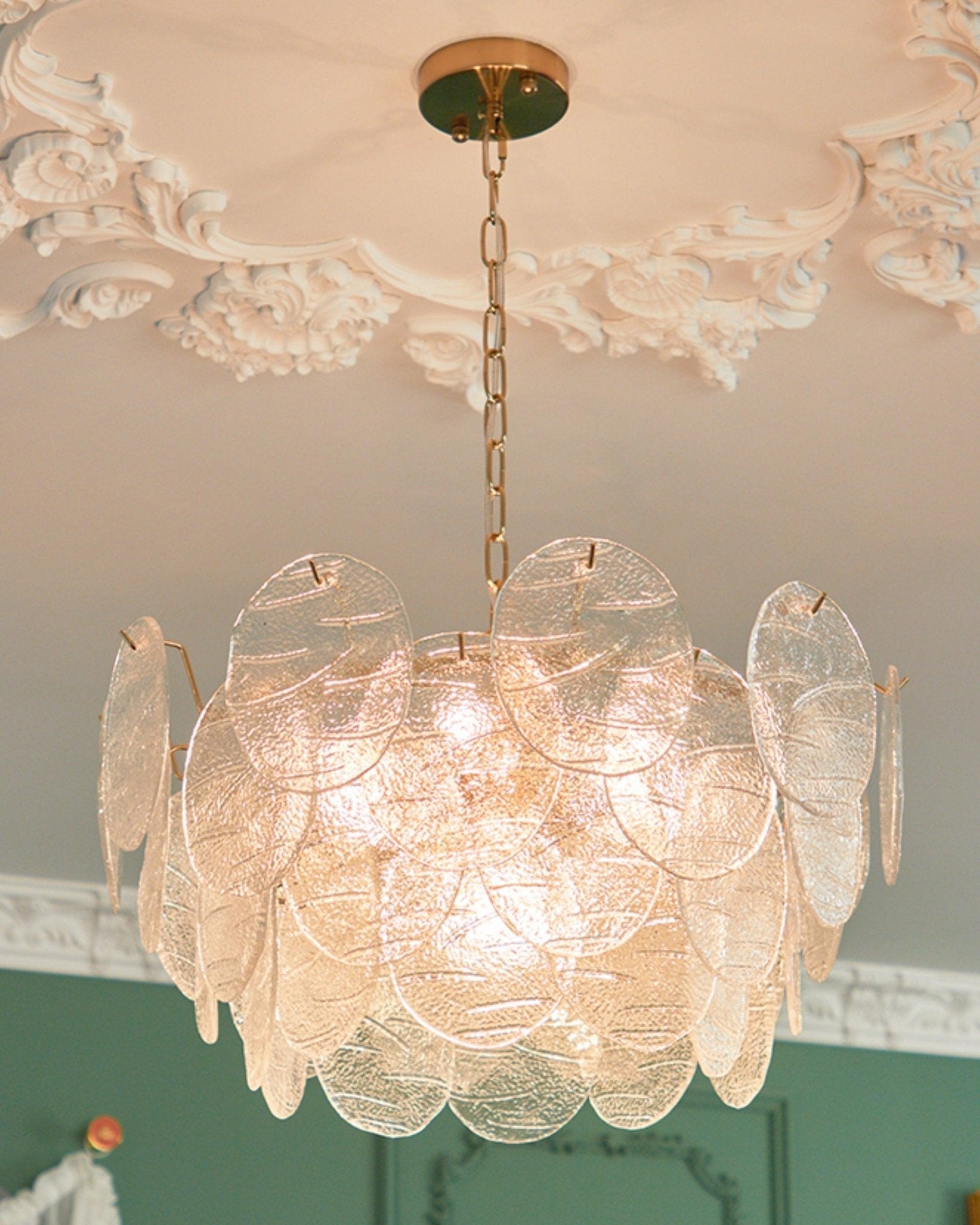 Leaf Vintage Glass Chandelier - Letslighting