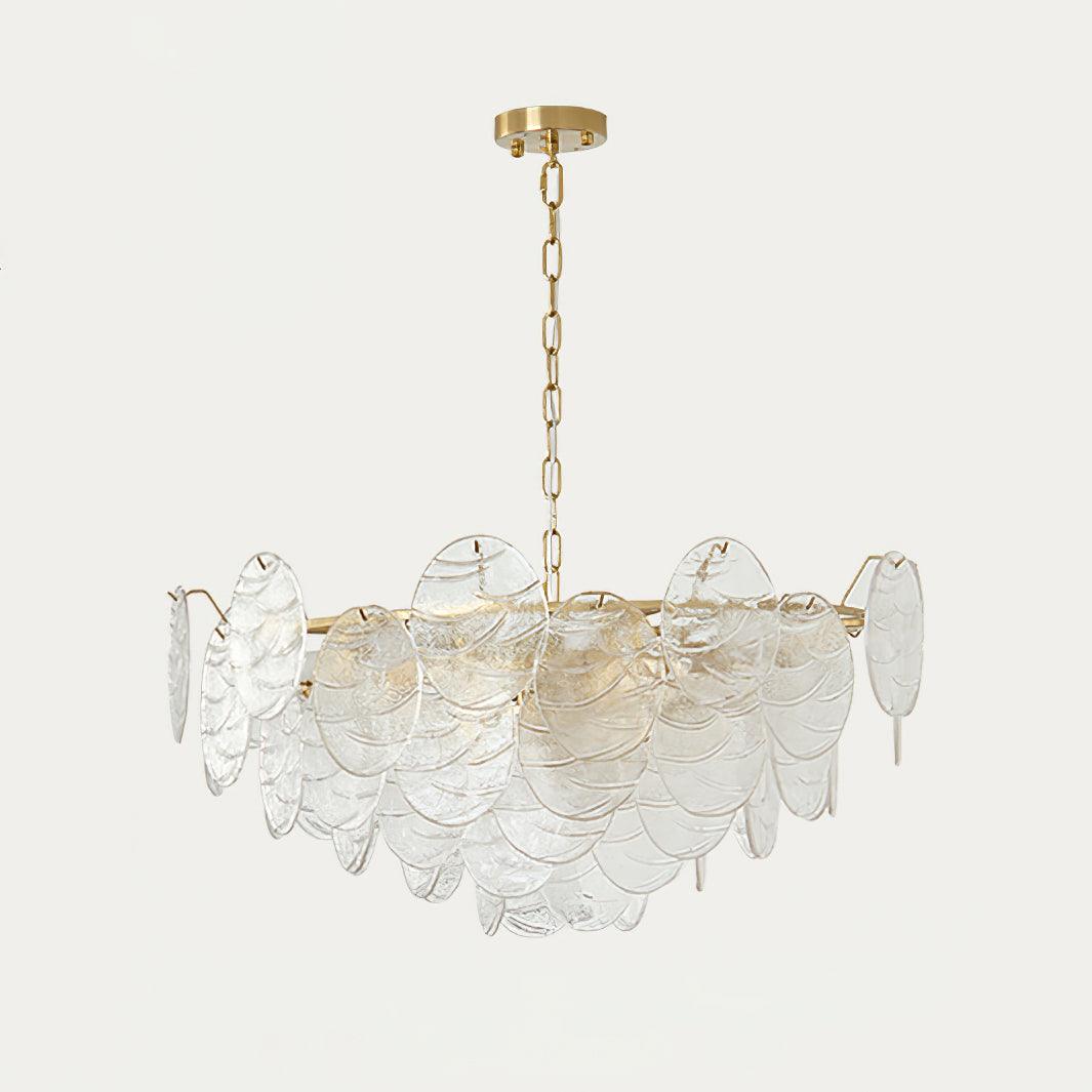 Chandelier Glass Discs Frame Gold Finish Victorian - Letslighting