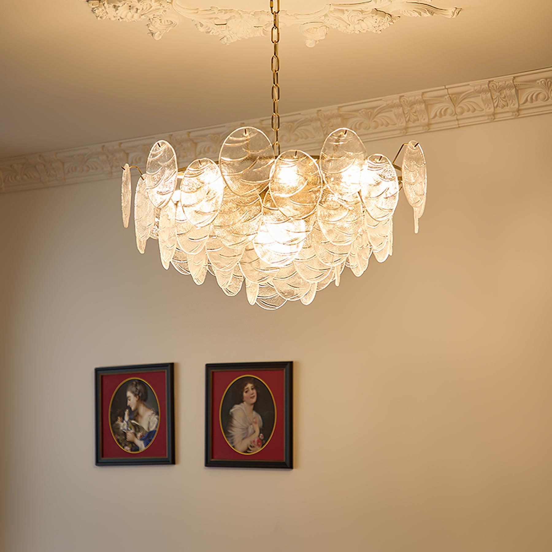 Leaf Vintage Glass Chandelier - Letslighting