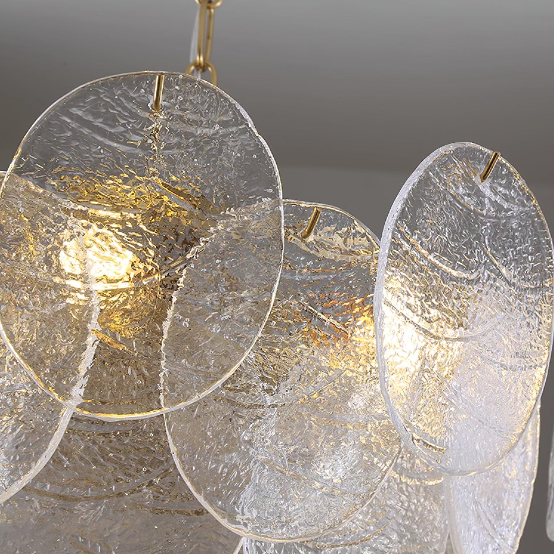 Chandelier Glass Discs Frame Gold Finish Victorian - Letslighting