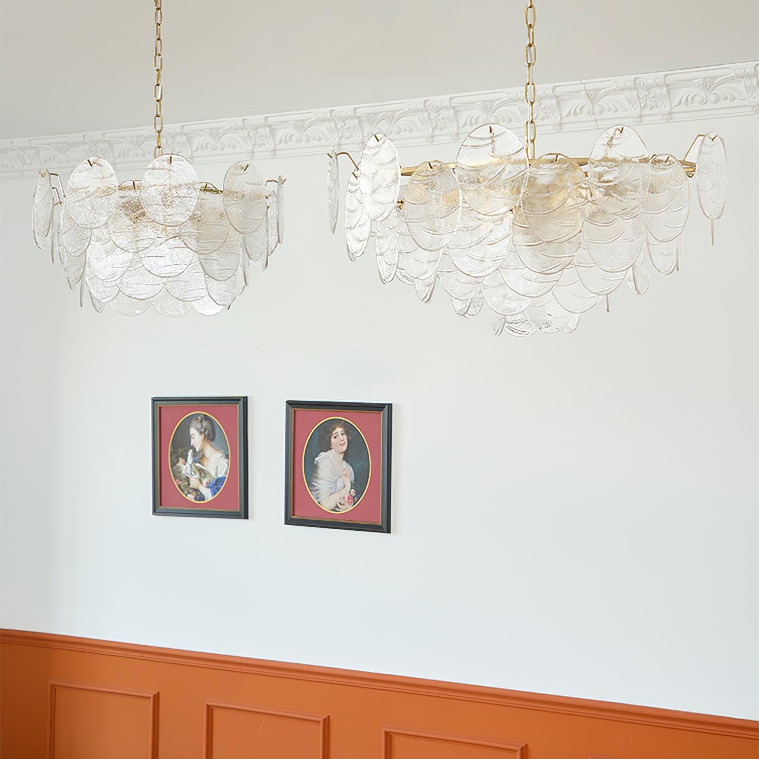 Leaf Vintage Glass Chandelier - Letslighting