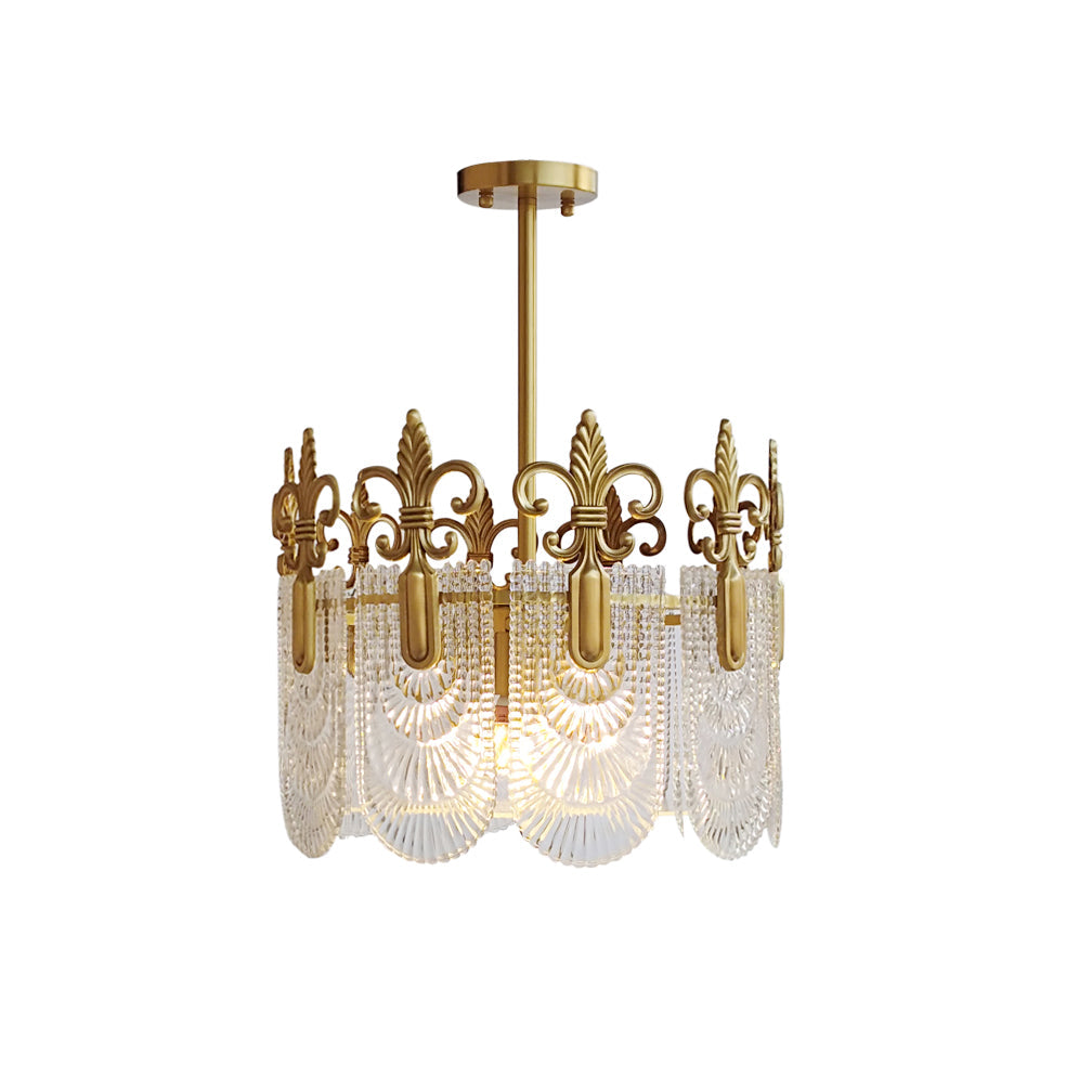 Cashaor Postmodern Luxury Brass Glass Chandelier - Letslighting