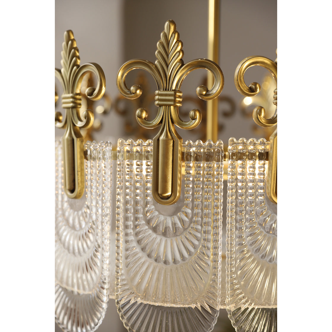 Cashaor Postmodern Luxury Brass Glass Chandelier - Letslighting