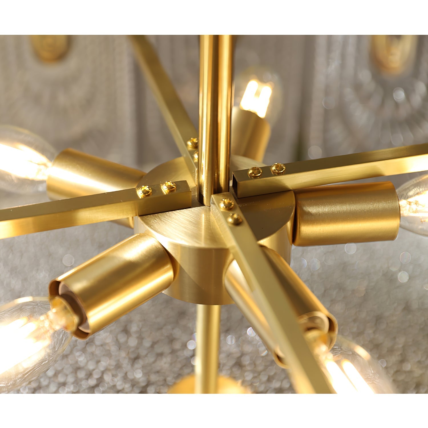 Cashaor Postmodern Luxury Brass Glass Chandelier - Letslighting