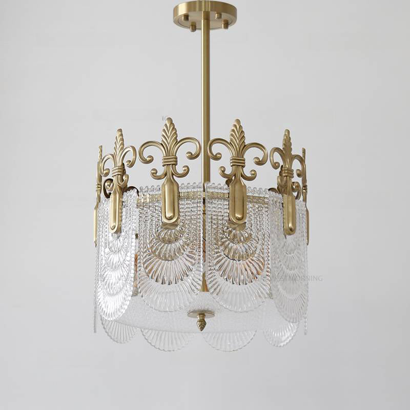 Cashaor Postmodern Luxury Brass Glass Chandelier - Letslighting