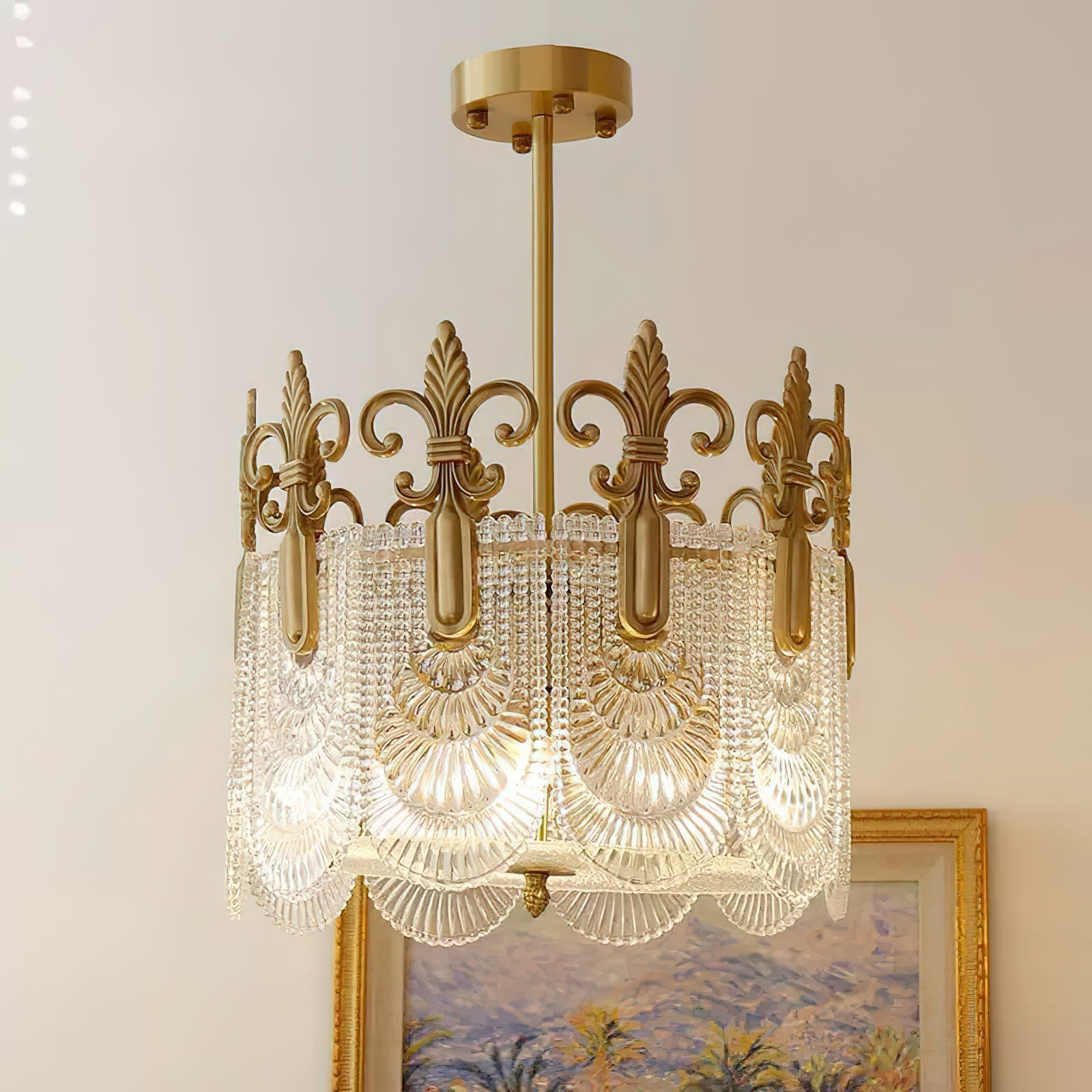 Cashaor Postmodern Luxury Brass Glass Chandelier - Letslighting
