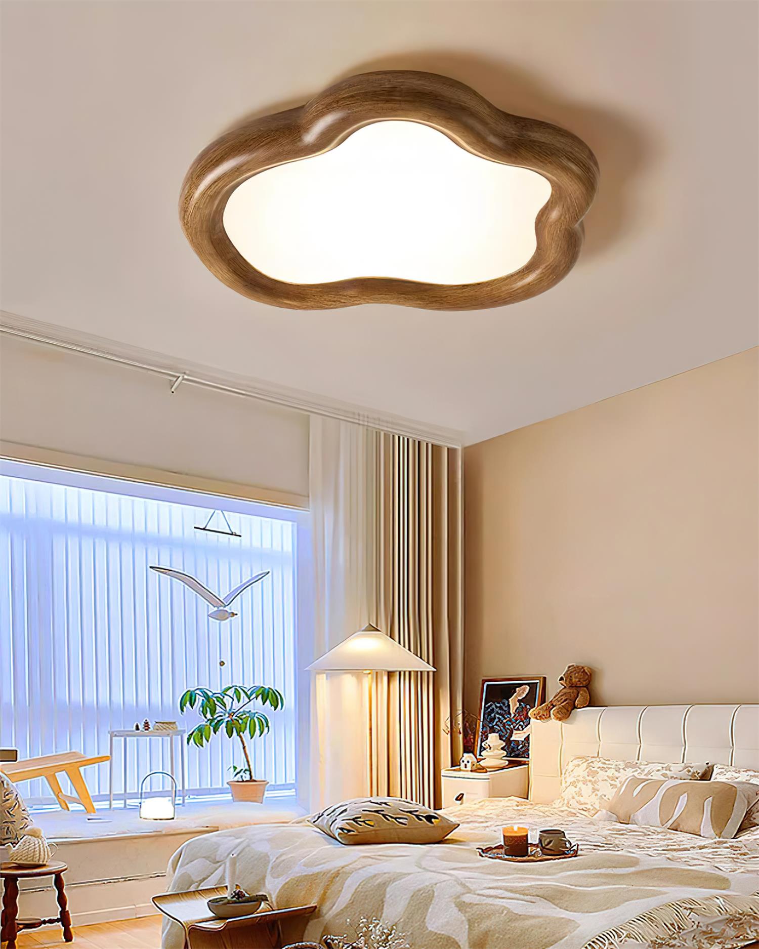 Blyno Wooden Cloud Ceiling Light - Letslighting