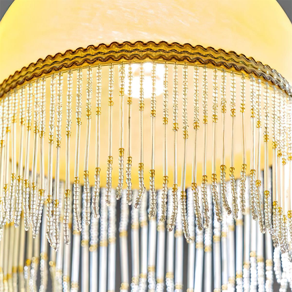 Vili Tassel Pendant Lamp Dome Fringed Beaded - Letslighting