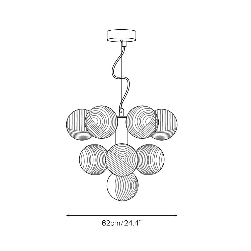 Alnorel 10-light Individual Creativity Glass Chandelier - Letslighting