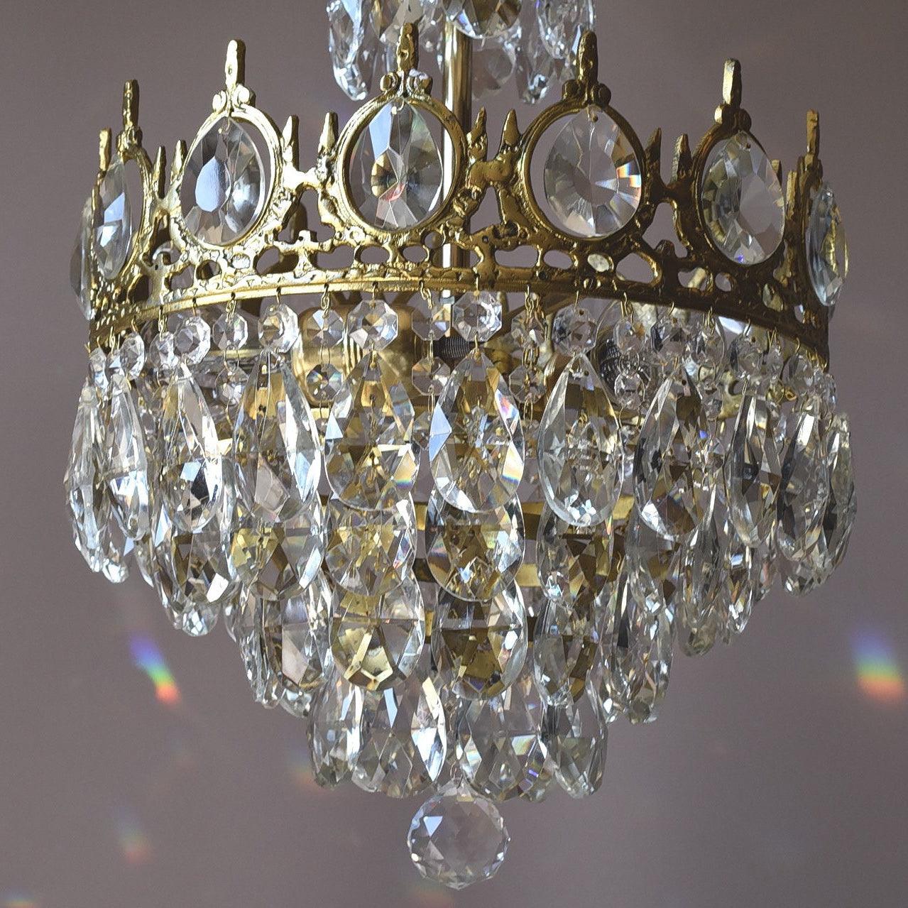 Lustra Pendant Lamp Vintage Crystal Droplets - Letslighting