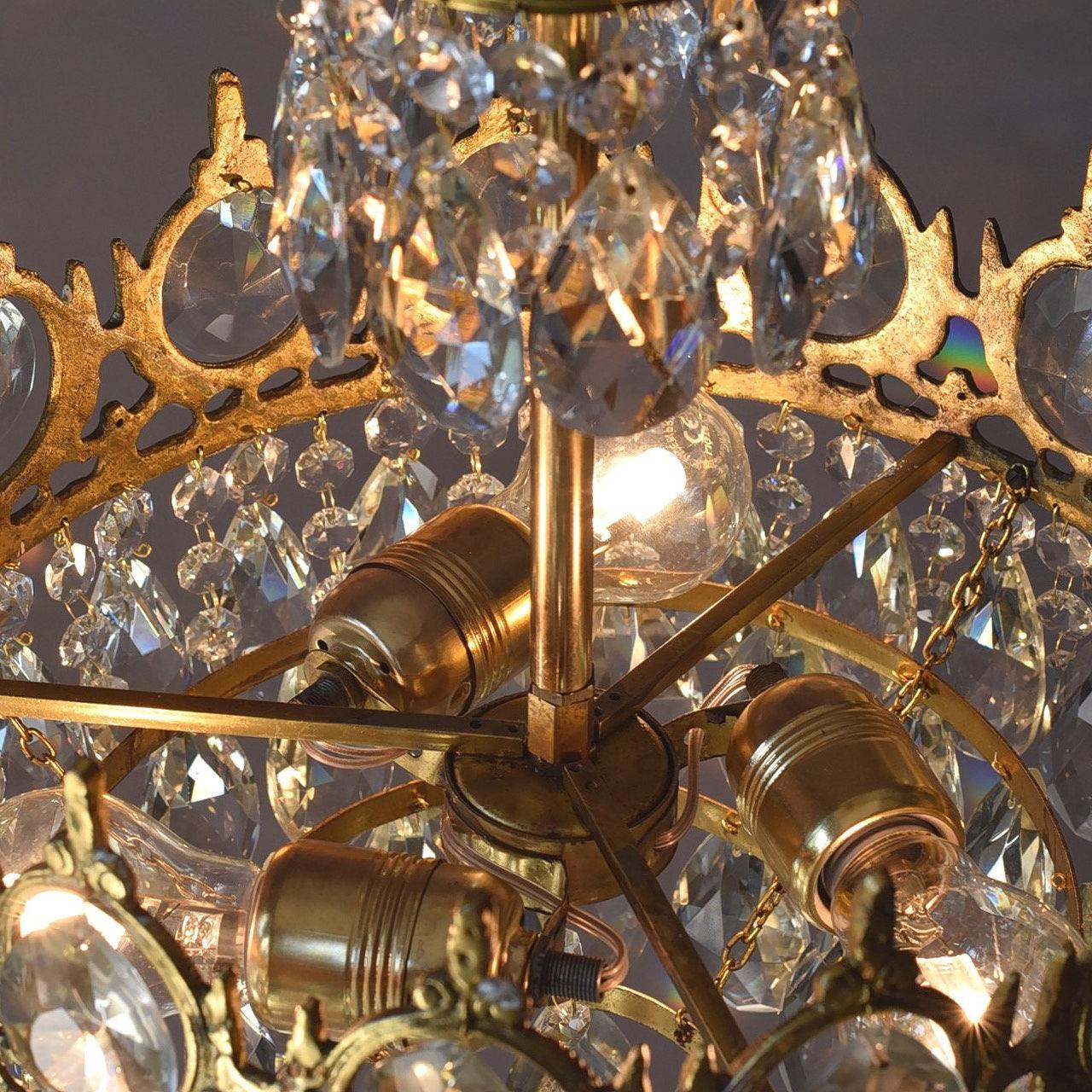 Lustra Pendant Lamp Vintage Crystal Droplets - Letslighting