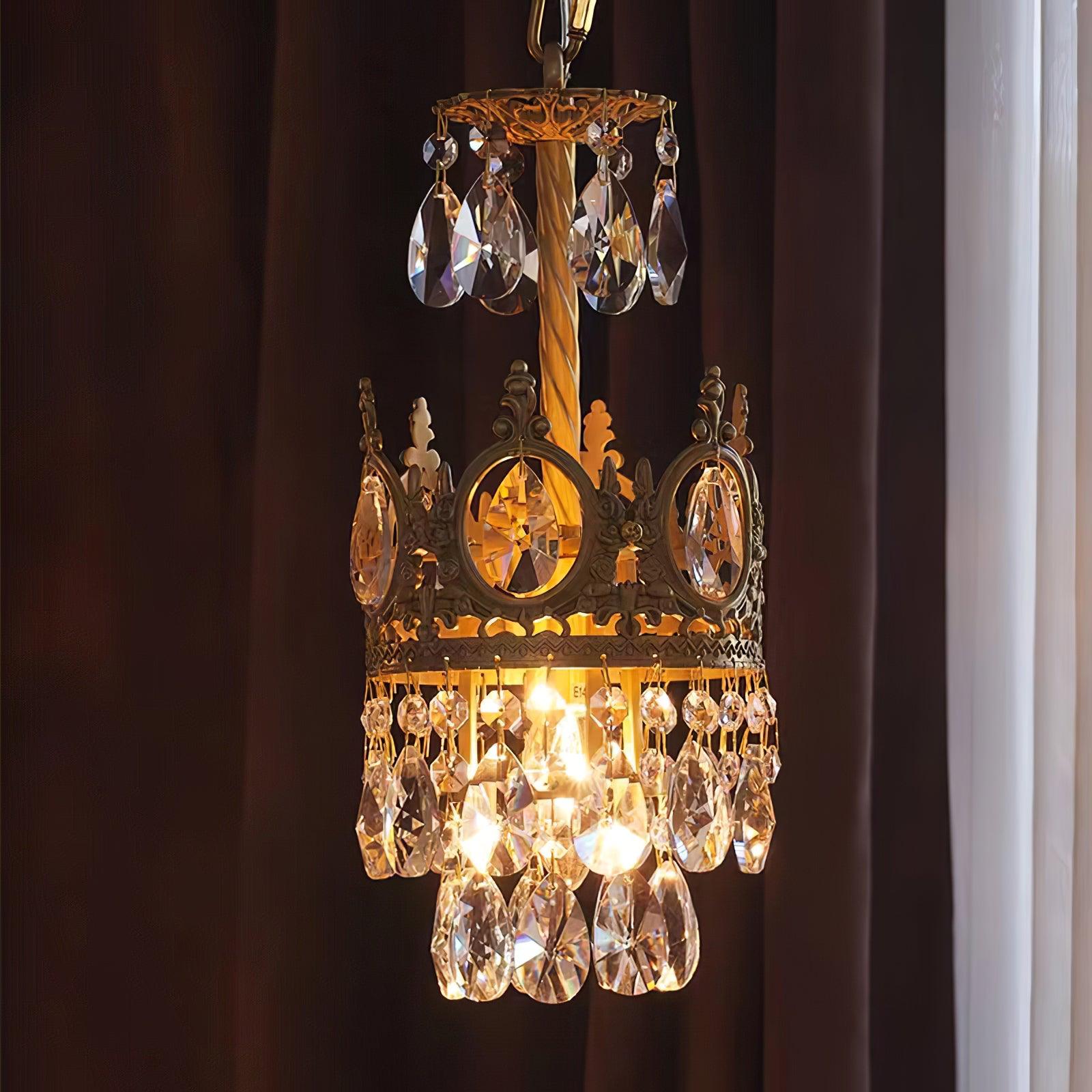 Lustra Pendant Lamp Vintage Crystal Droplets - Letslighting