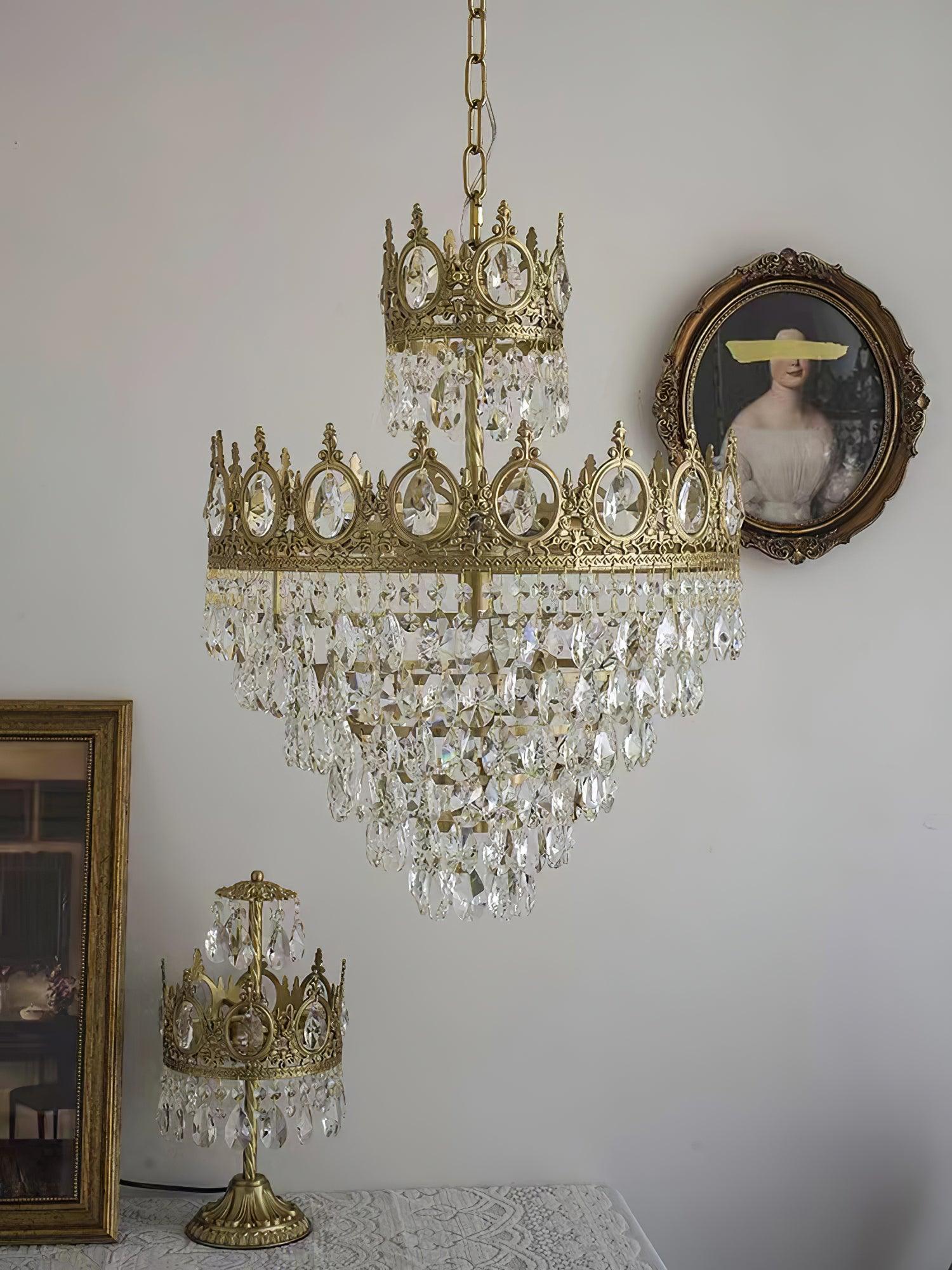 Lustra Pendant Lamp Vintage Crystal Droplets - Letslighting