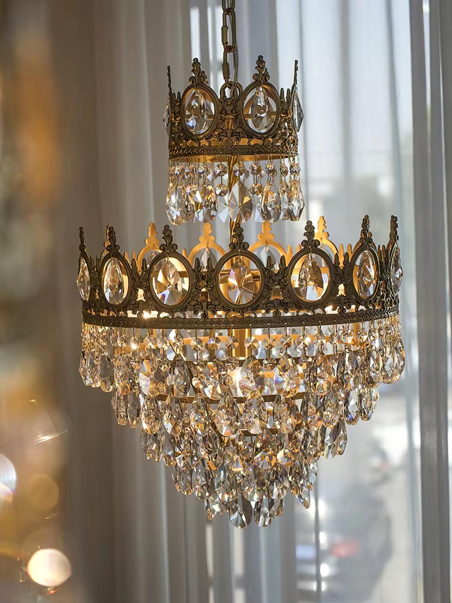 Lustra Pendant Lamp Vintage Crystal Droplets - Letslighting