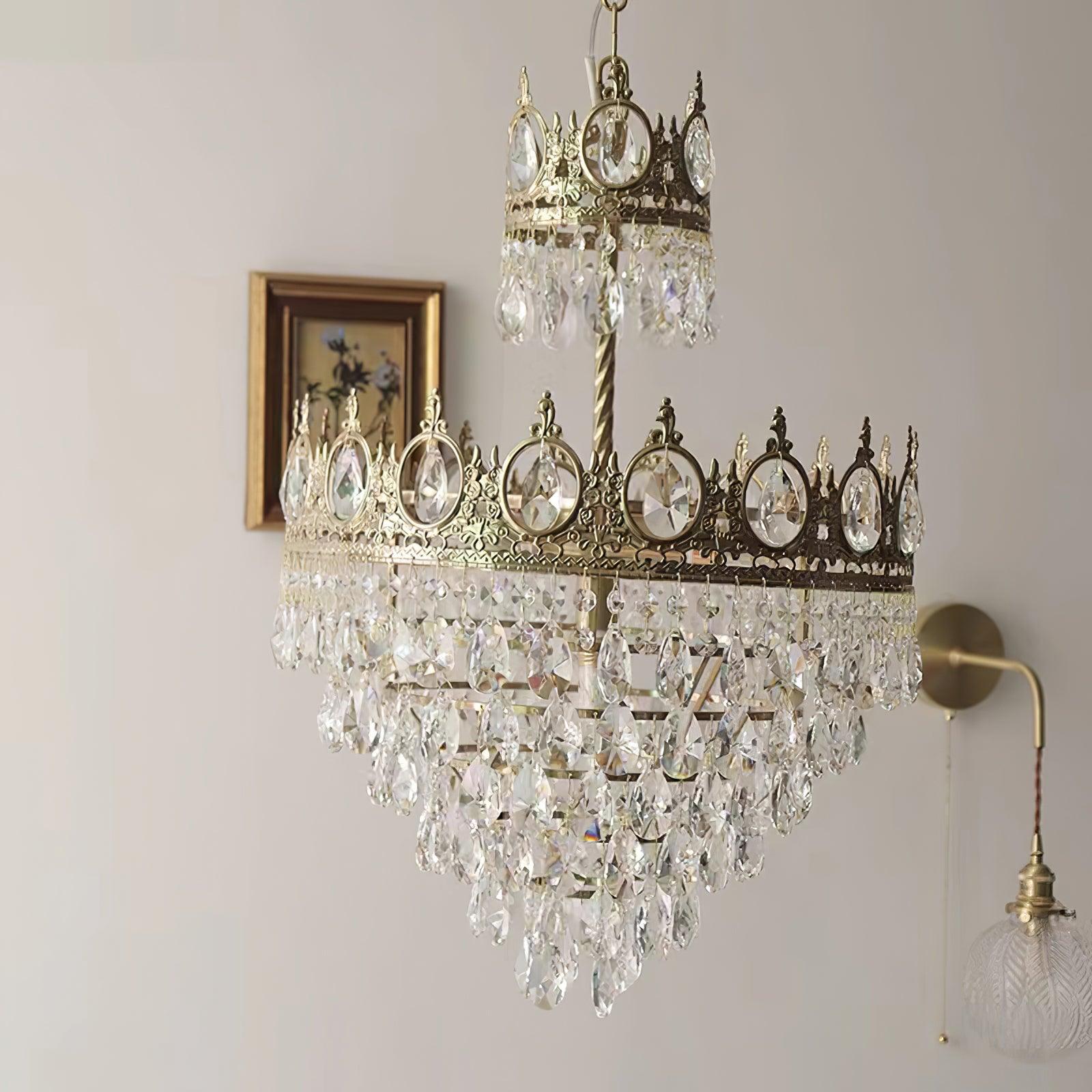 Lustra Pendant Lamp Vintage Crystal Droplets - Letslighting