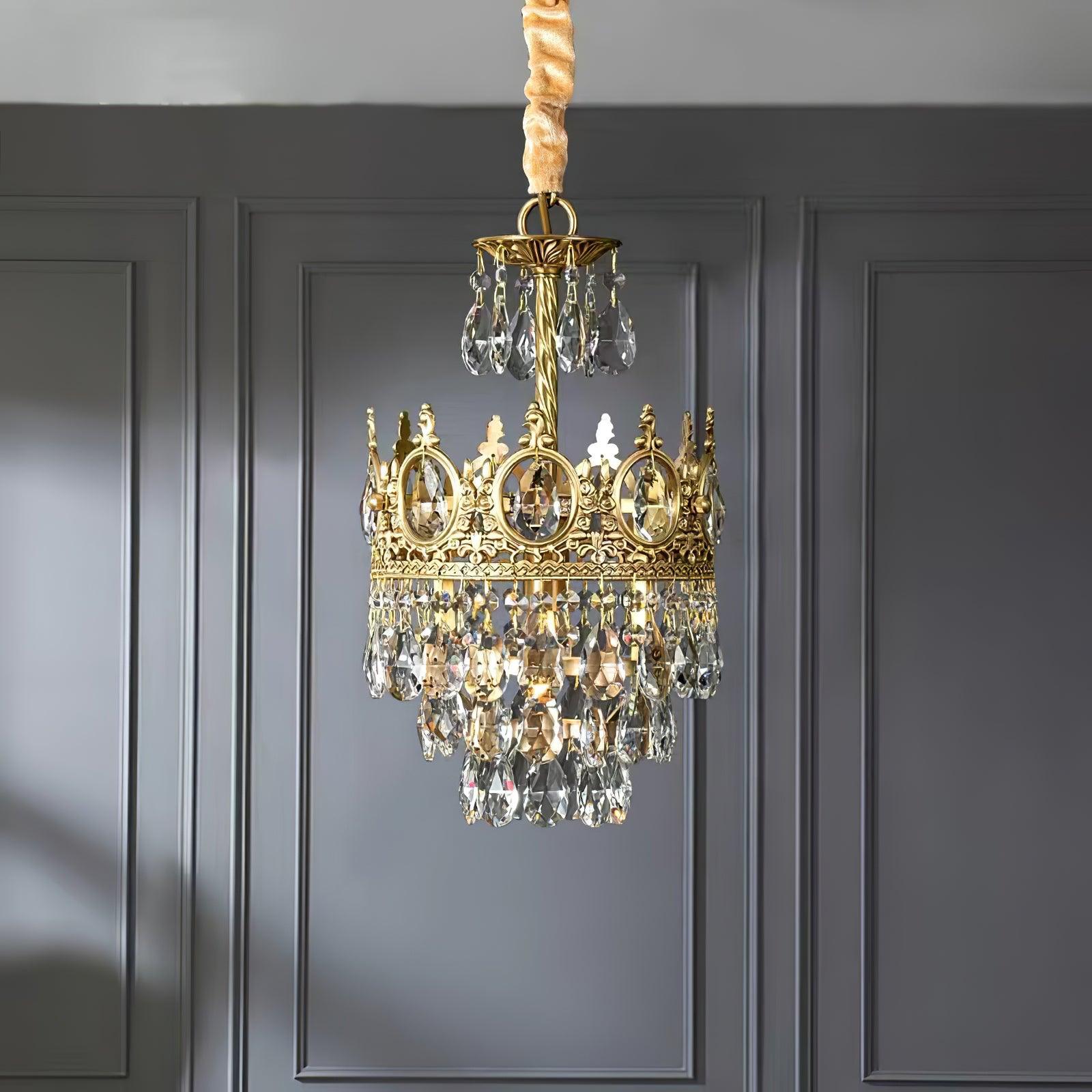 Lustra Pendant Lamp Vintage Crystal Droplets - Letslighting