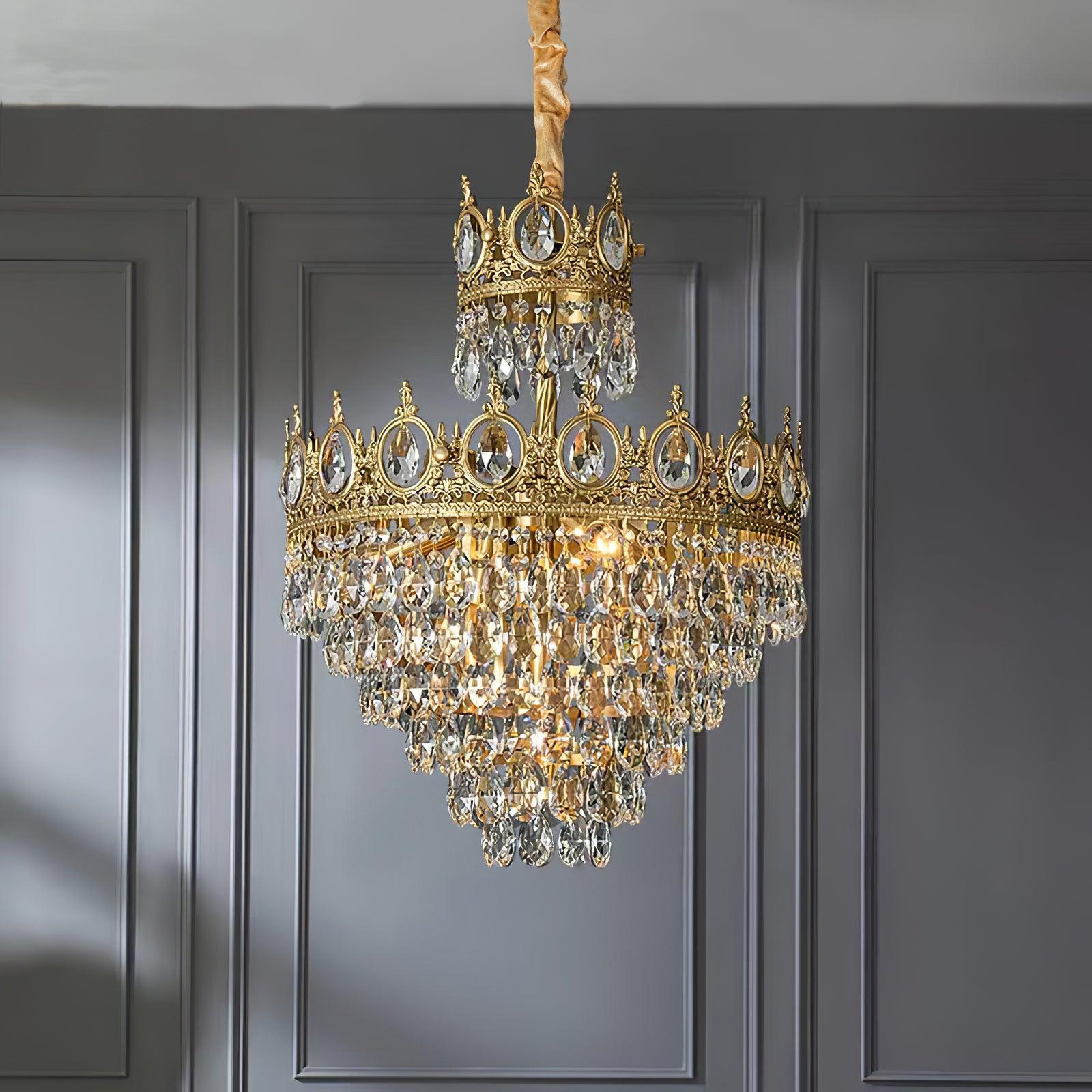 Lustra Pendant Lamp Vintage Crystal Droplets - Letslighting