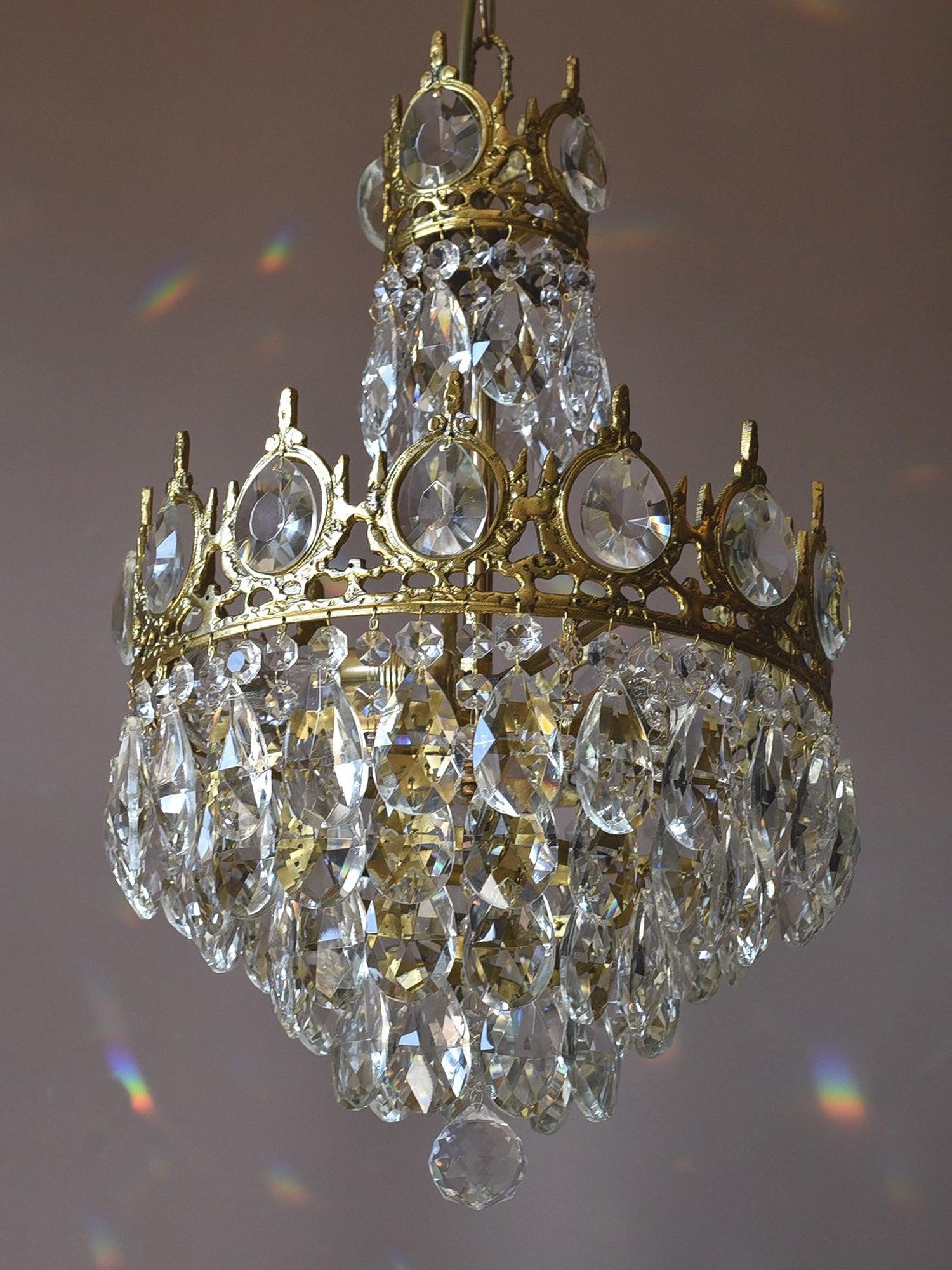 Lustra Pendant Lamp Vintage Crystal Droplets - Letslighting