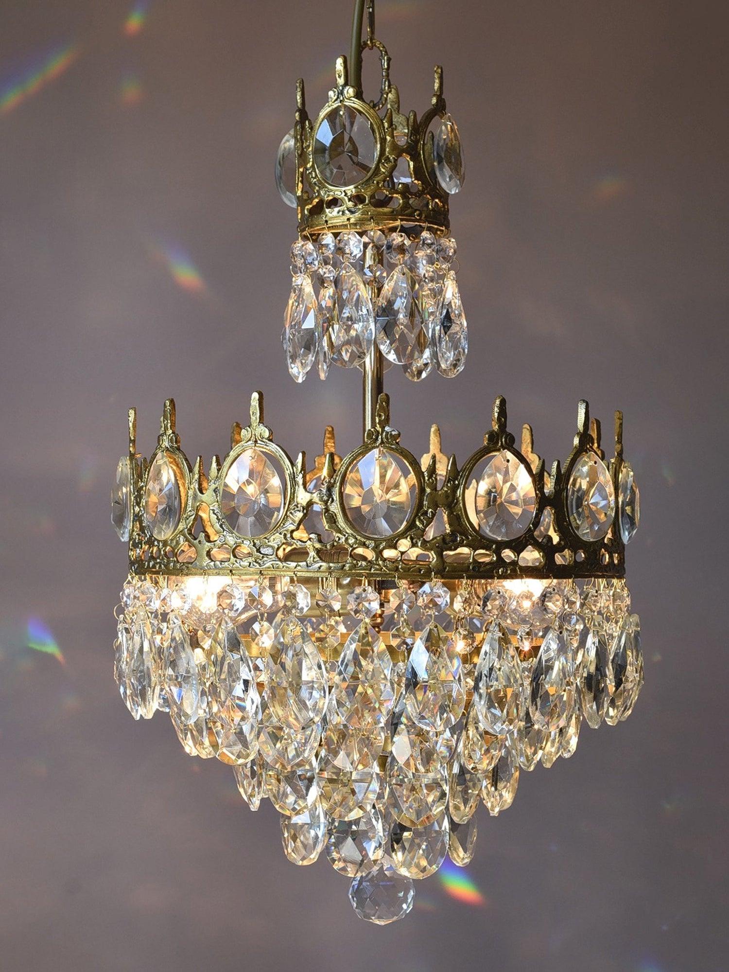 Lustra Pendant Lamp Vintage Crystal Droplets - Letslighting