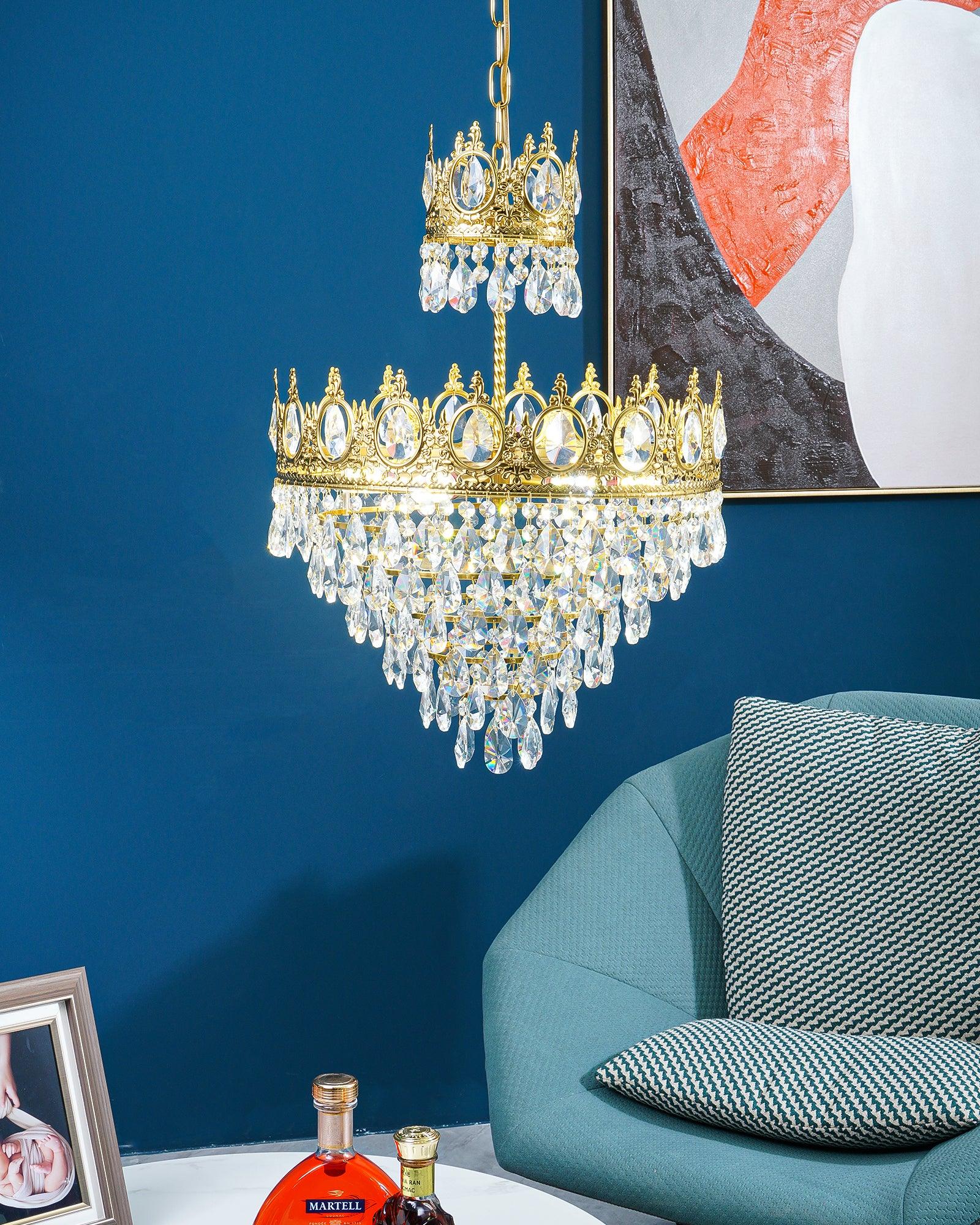 Lustra Pendant Lamp Vintage Crystal Droplets - Letslighting