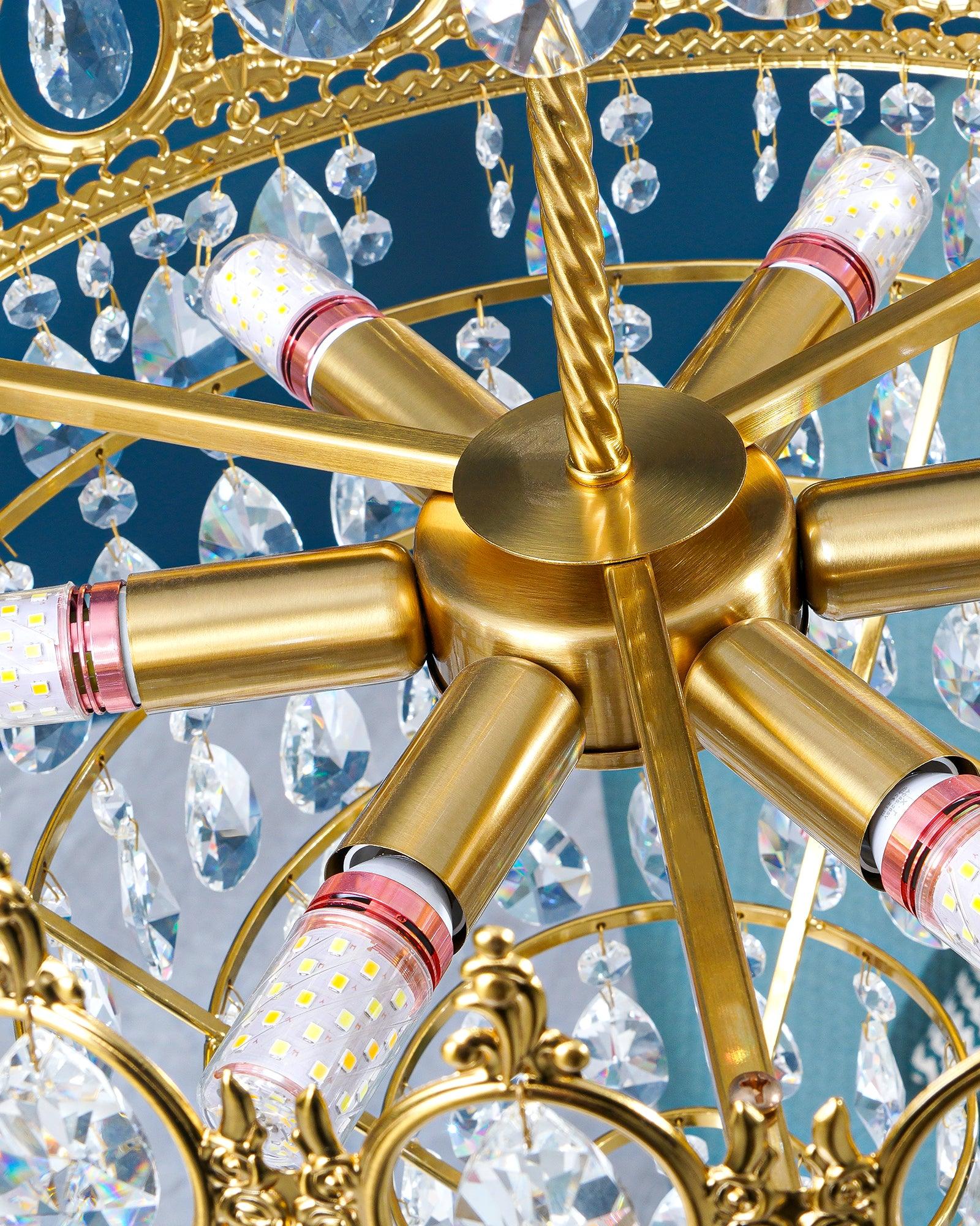 Lustra Pendant Lamp Vintage Crystal Droplets - Letslighting