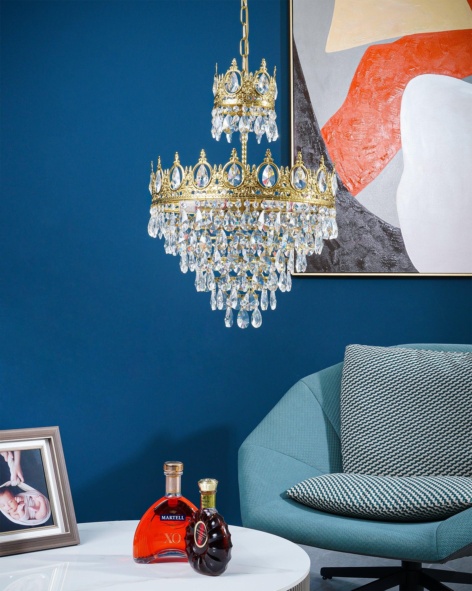 Lustra Pendant Lamp Vintage Crystal Droplets - Letslighting