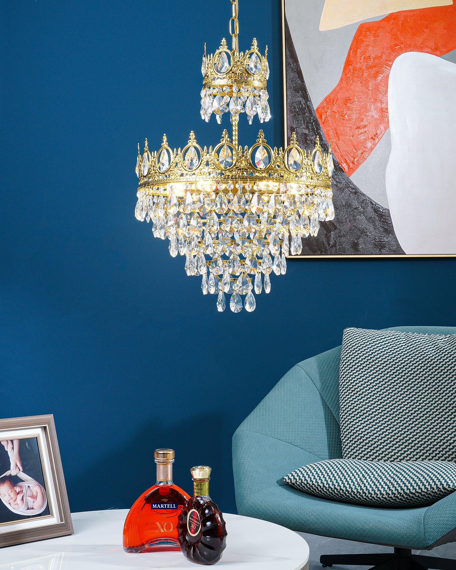 Lustra Pendant Lamp Vintage Crystal Droplets - Letslighting