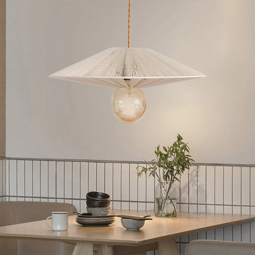 Ritta Crystal LED Metal/Twine Pendant Light Dining Room
