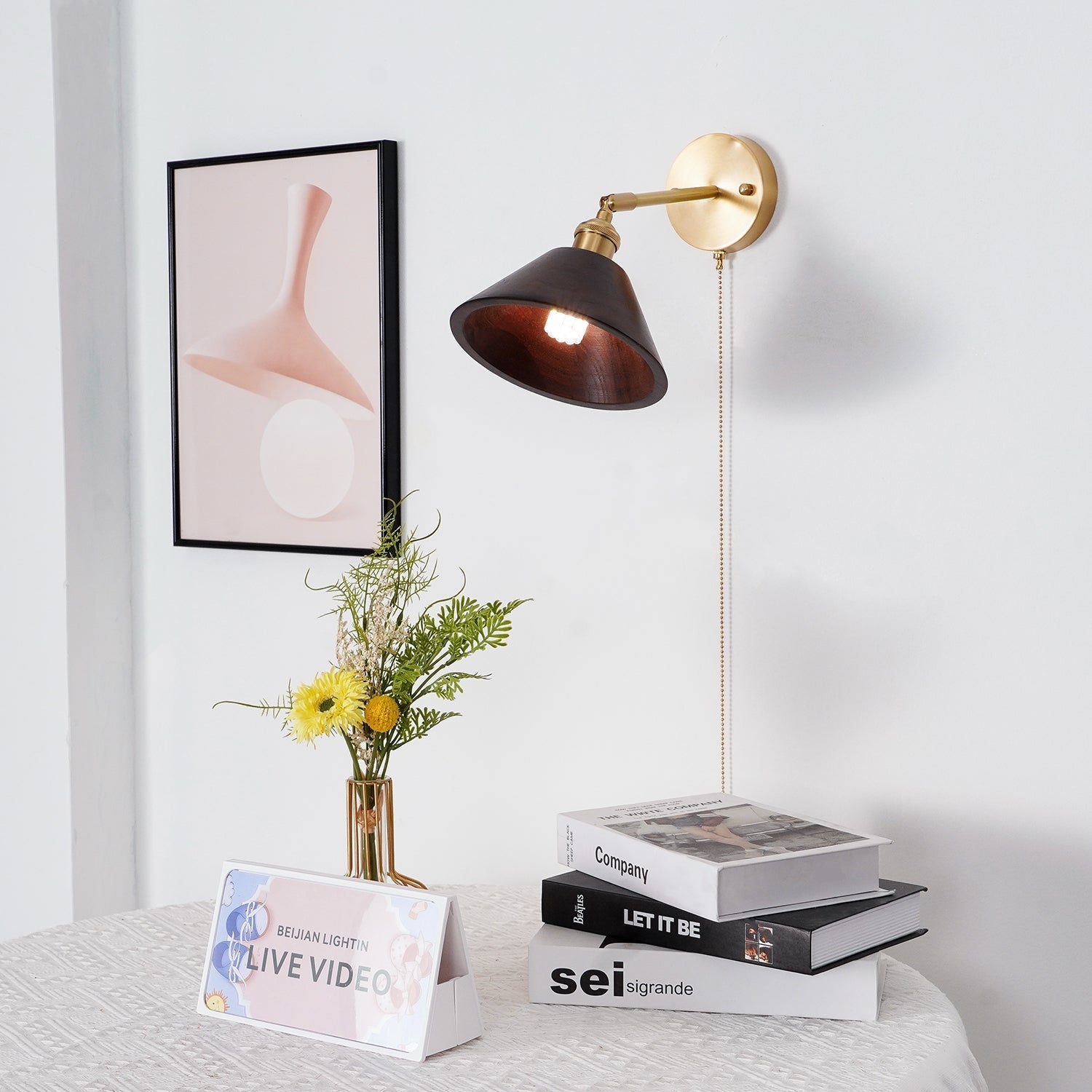 Muto Vintage Pull Chain Switch Wall Lamp Plug-IN /Hardwire - Letslighting