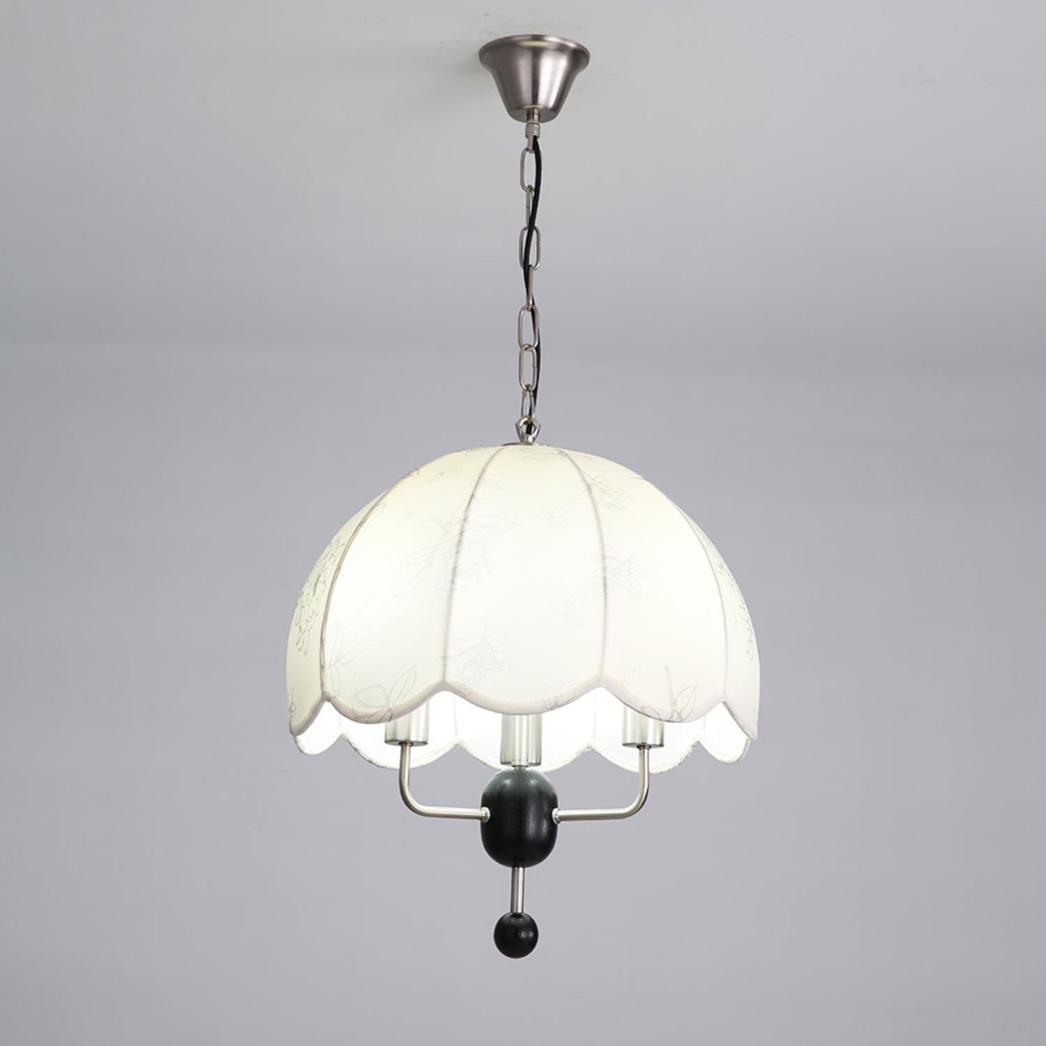 Ervaren Vintage Bloom Fabric Wood Pendant Lamp - Letslighting