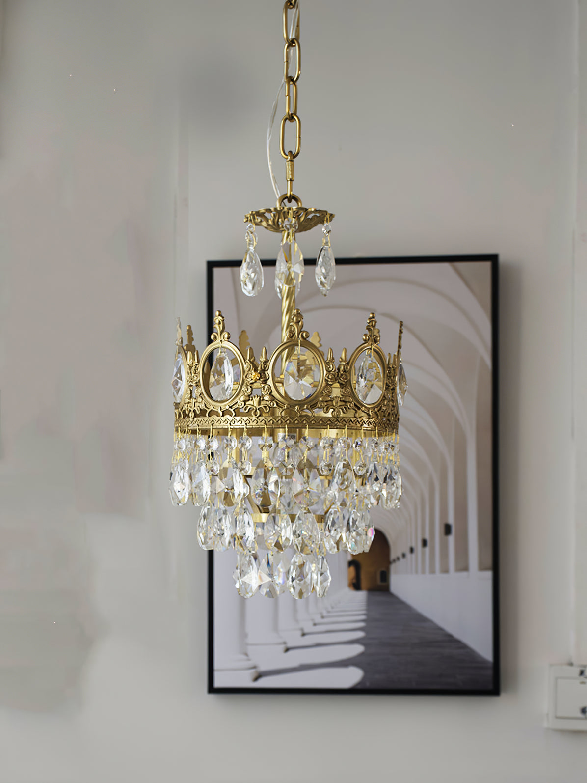 Lustra Pendant Lamp Vintage Crystal Droplets - Letslighting