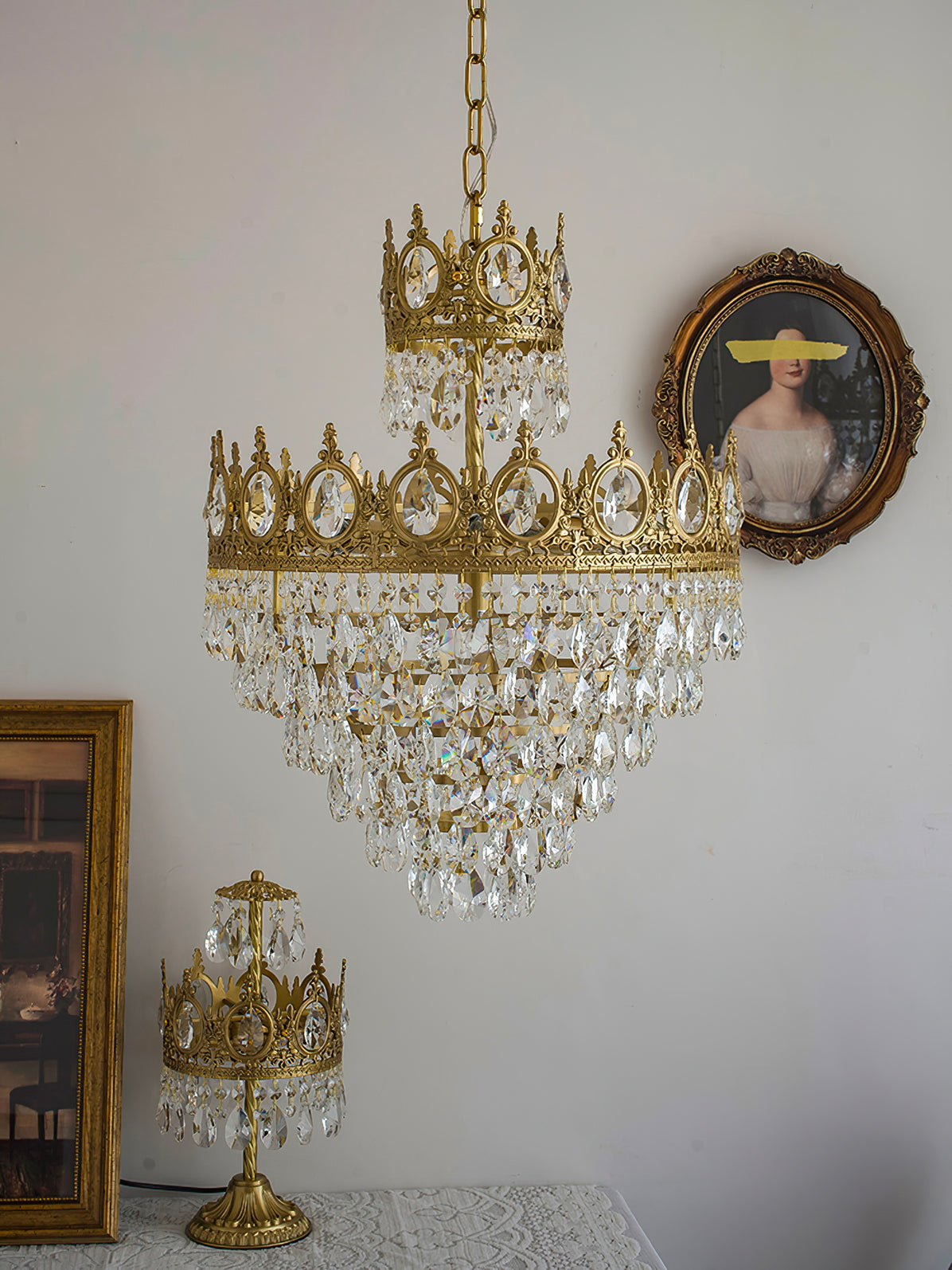 Lustra Pendant Lamp Vintage Crystal Droplets - Letslighting